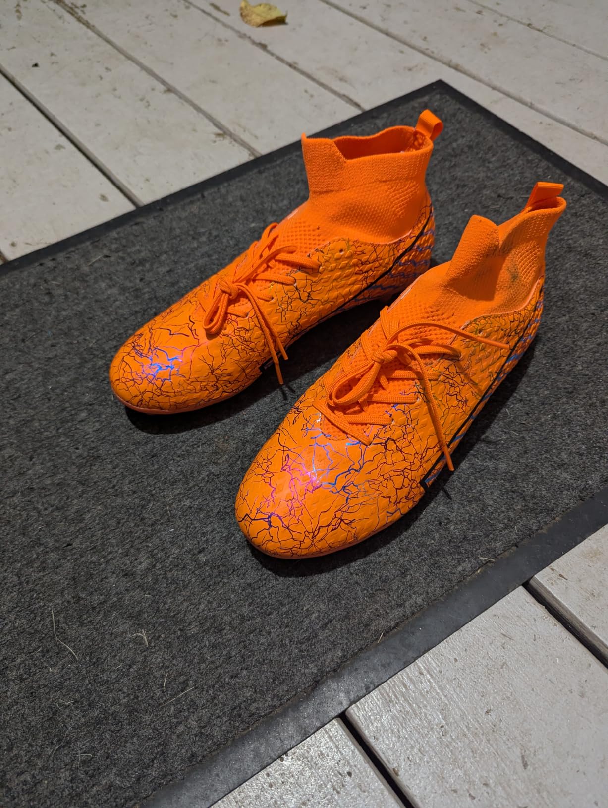 Unisex Soccer Cleats Lightweight No-Tie Lacing System Multi-Surface Football Shoes with Ankle Support for Beginners to Advanced Players customer photo 2