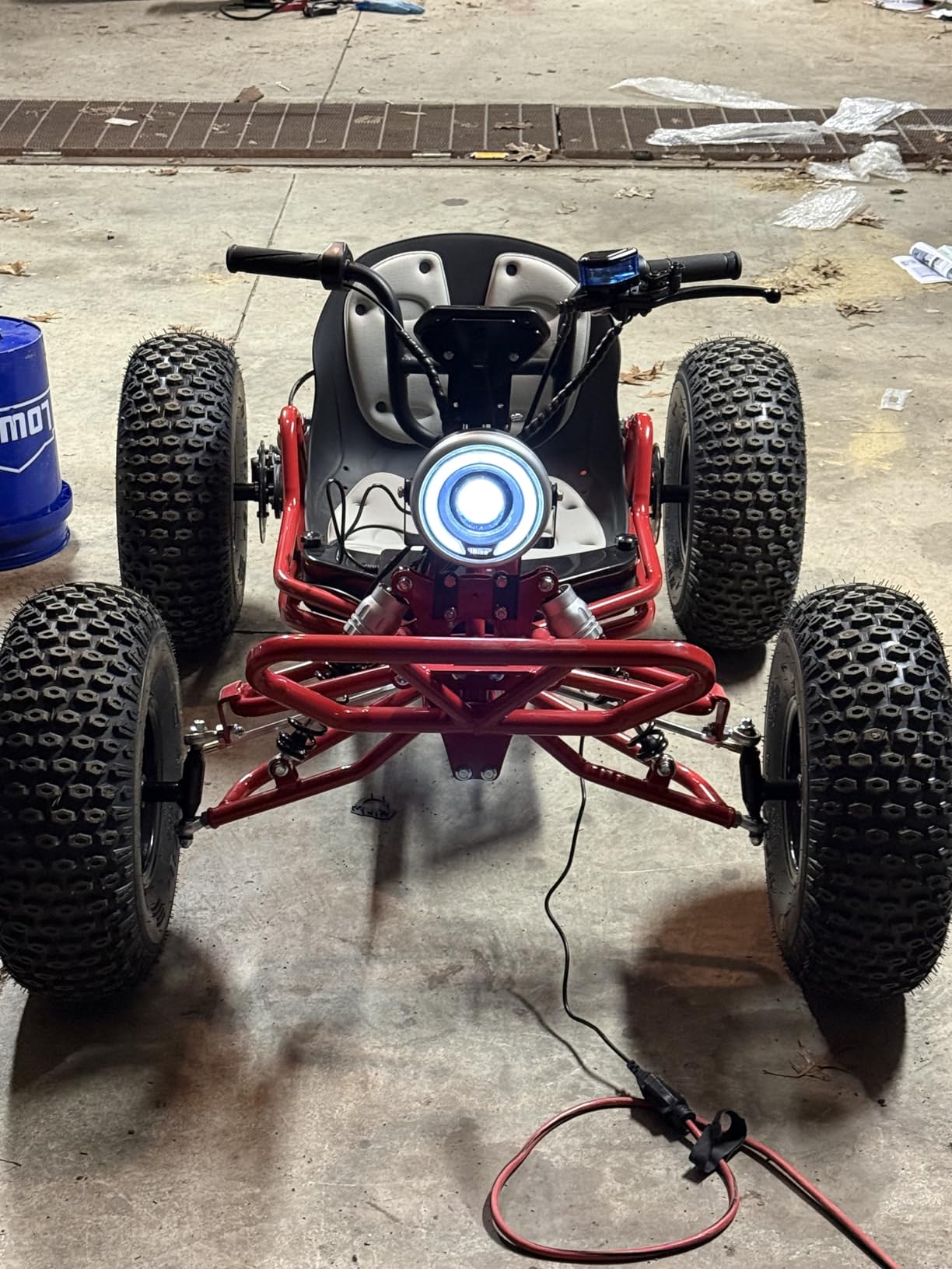 48V 20Ah Electric Off-Road Go Kart for Adults & Teens (Red) | Peak 4000W, 31 MPH, 30-Mile Range, Shaft Drive, Dual Hydraulic Brakes, AT19x7-8 Tires customer photo 1