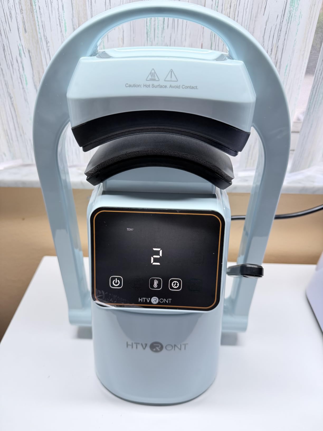 HTVRONT Auto Hat Press Machine, Hat Heat Press Machine | Auto Press, Precise Temp & Timer Control, Hat Heat Press for Caps with 2 Platens for DTF Film, Embroidery, Sublimation customer photo 1