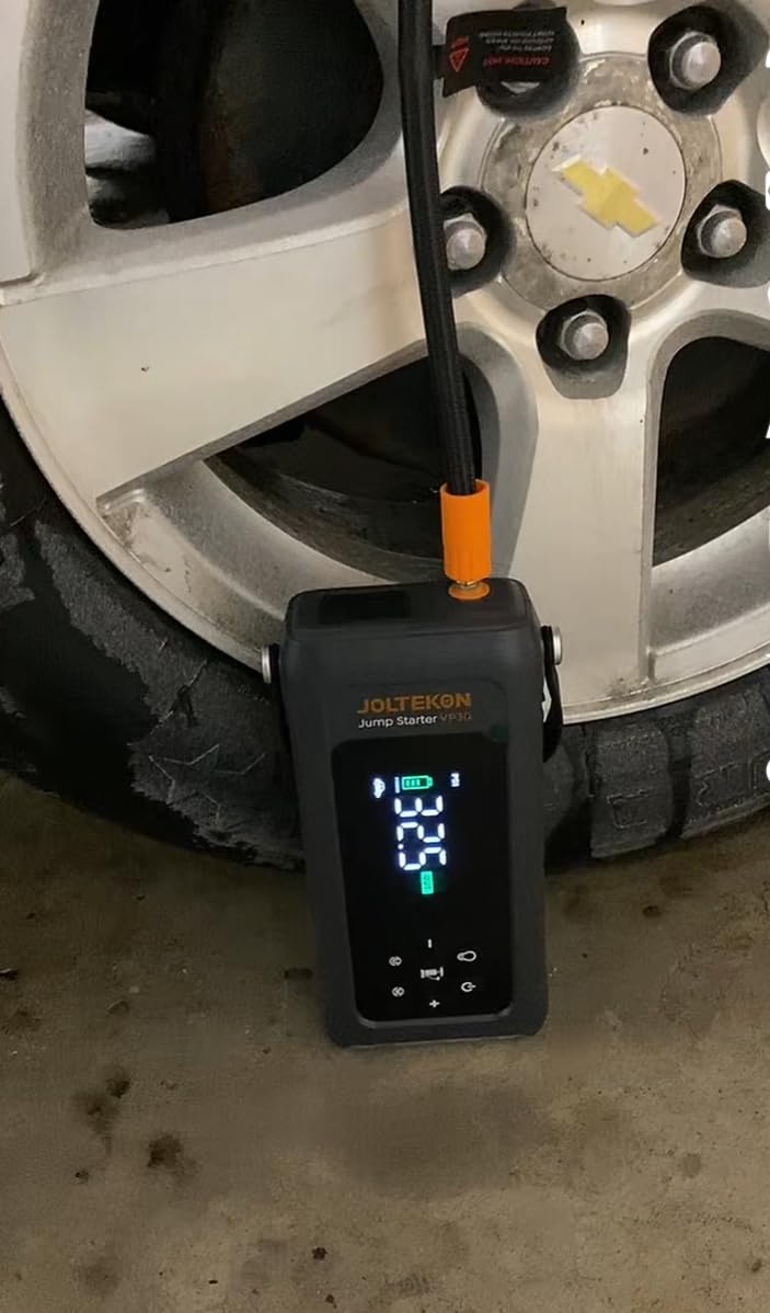 Car Battery Jump Starter with Air Compressor 4500A 150PSI, Car Jumper Starter Portable (9L Gas/8L Diesel), Jump Box Car Battery with Auto-Shutoff Tire Inflator, Jumper Cables and Light customer photo 2
