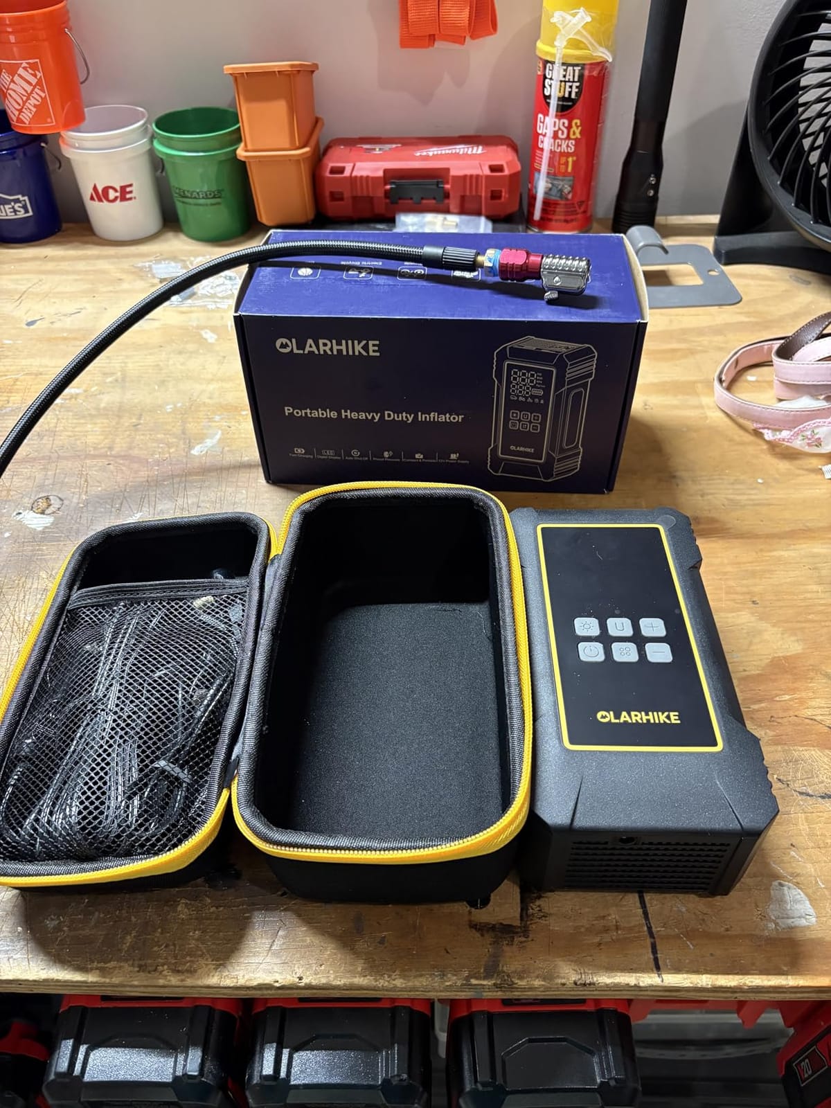 OlarHike 12000mAh Heavy Duty Tire Inflator Portable Air Compressor customer photo 2