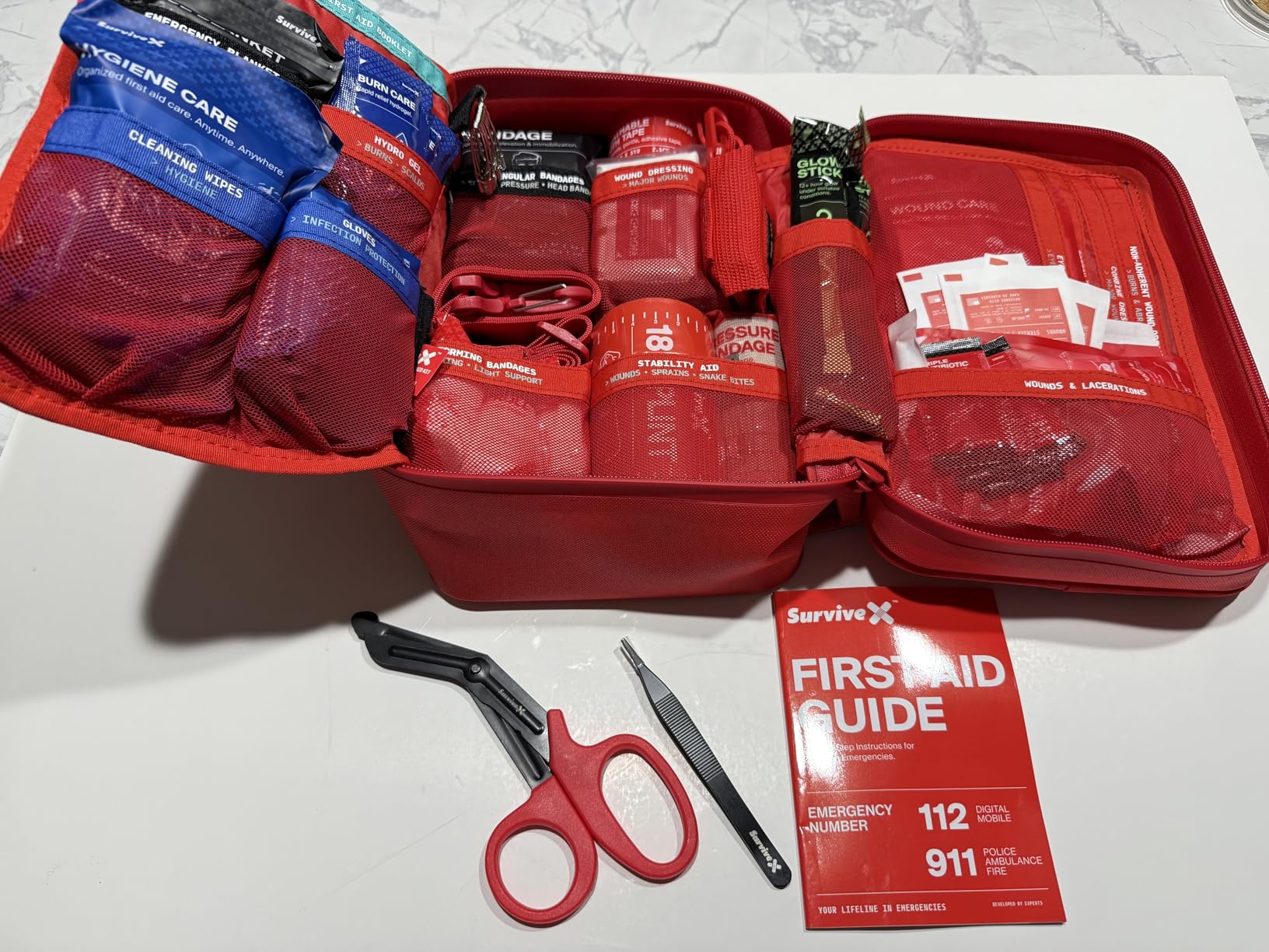 SurviveX Waterproof First Aid Kit, Submersible up to 3ft for 3-4 People customer photo 2