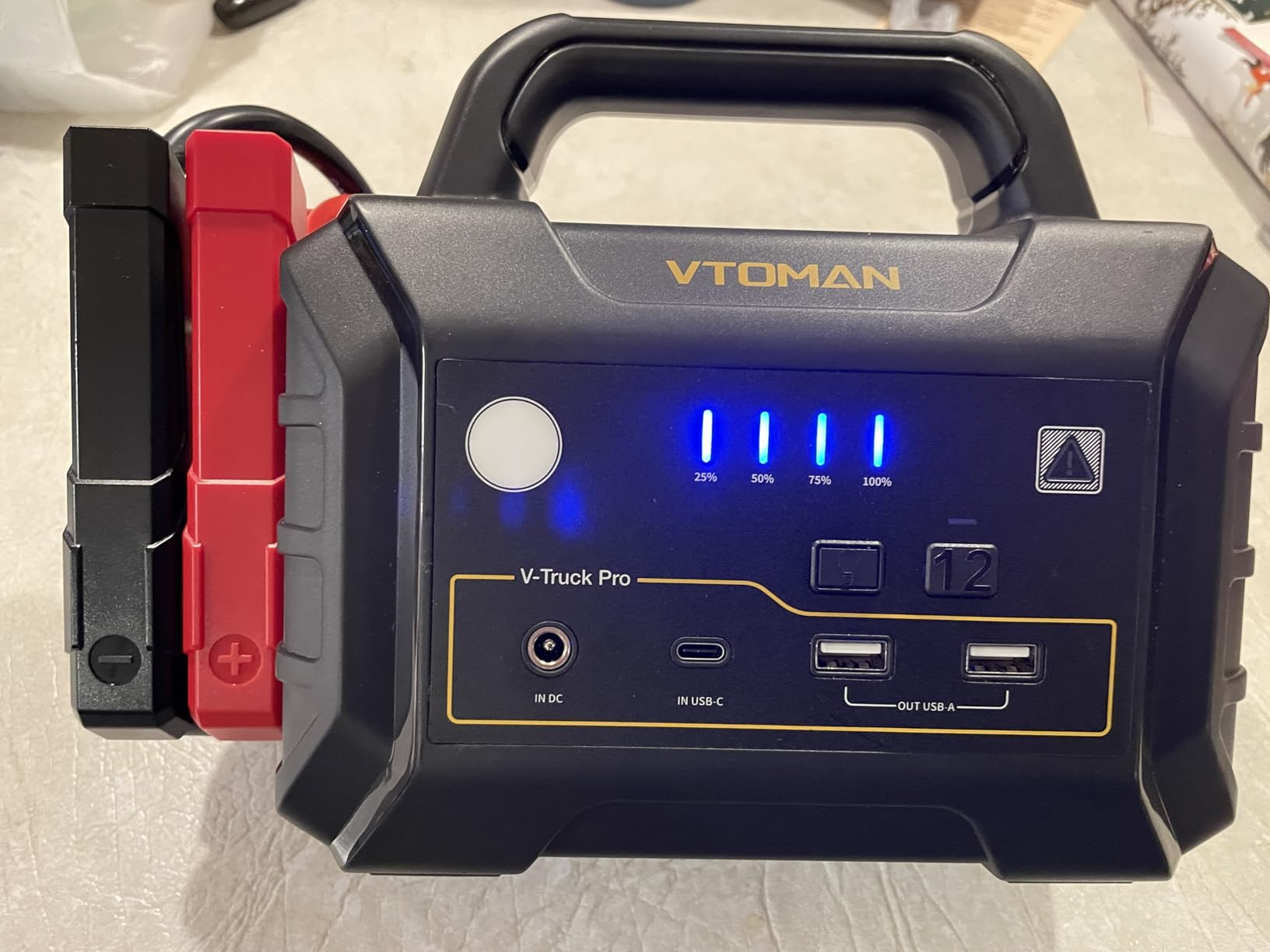 VTOMAN V-Truck Pro 8000A 12V Heavy Duty Jump Starter for Diesel Semi Trucks | Portable Truck Battery Charger Jump Box, 65W Fast Charge, 41600mAh Power Bank, Gas/Diesel Engines, Heavy Duty Jumper Cables customer photo 2
