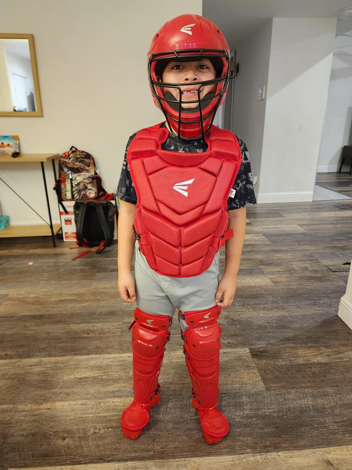 Easton | Black Magic 3.0 Youth Baseball Catcher Gear Set | Helmet, Chest Protector & Leg Guards | Multiple Sizes/Colors customer photo 1