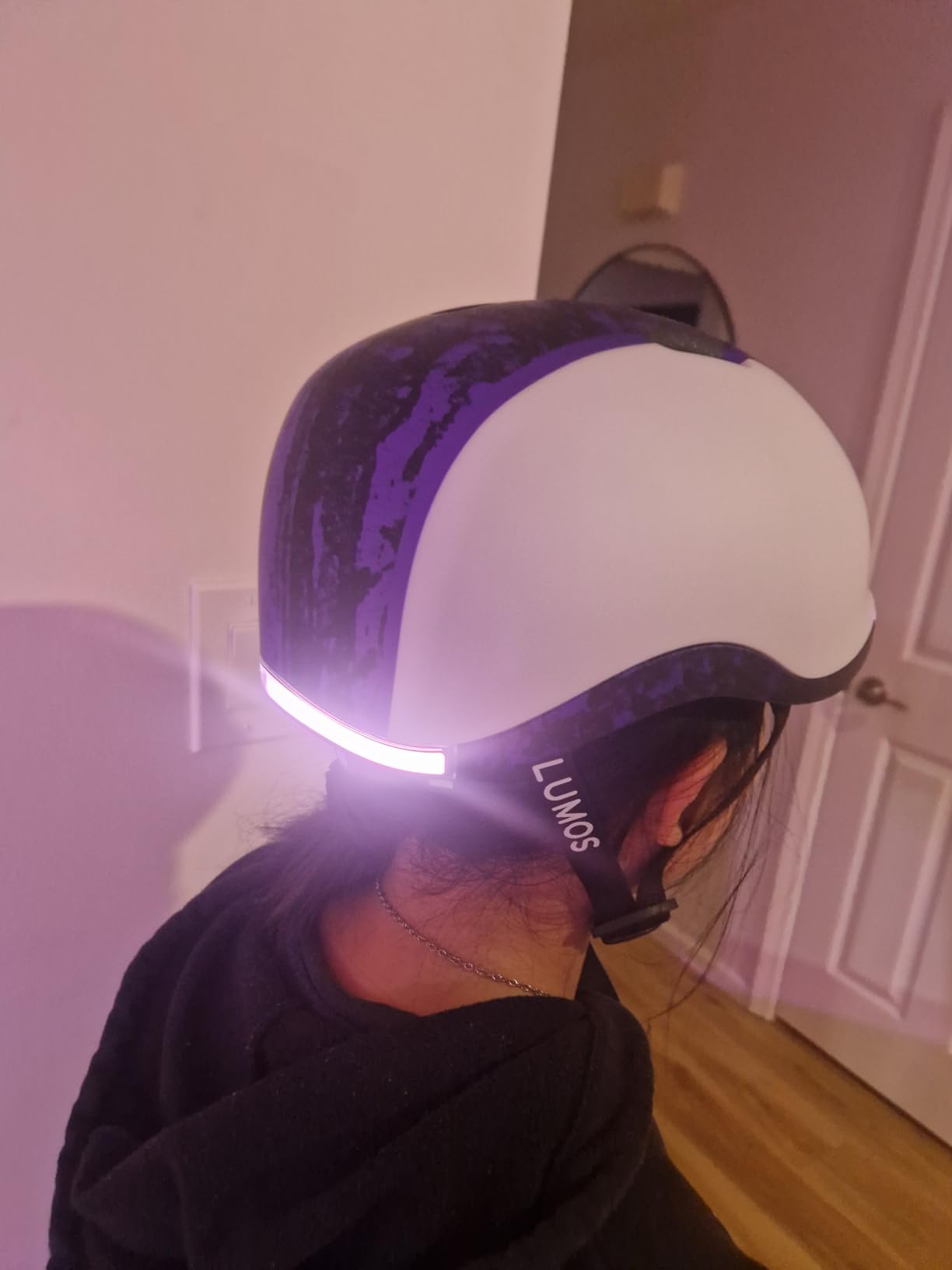 Lumos Nyxel Kid Helmet, LED Lights Customizable Front and Back, Adjustable Lightweight and Multi-Sport Cycling Bike Roller Skating Scooter Protection for Boys and Girls customer photo 1
