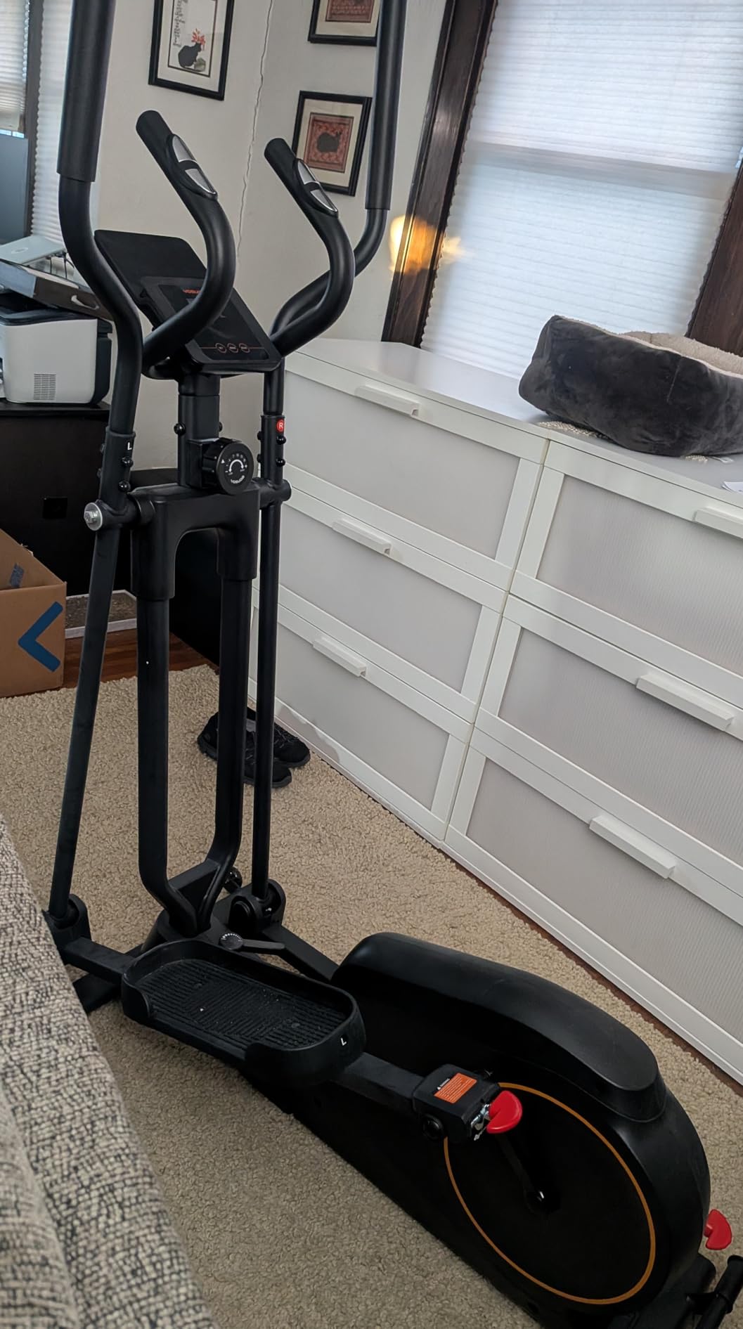 YOSUDA Foldable Elliptical Exercise Machine for Home, 15IN Stride Compact Folding Elliptical Training Machine Only 2 sq ft for Small Spaces, Elliptical Cross Trainer with 16 Magnetic Resistance Levels customer photo 1