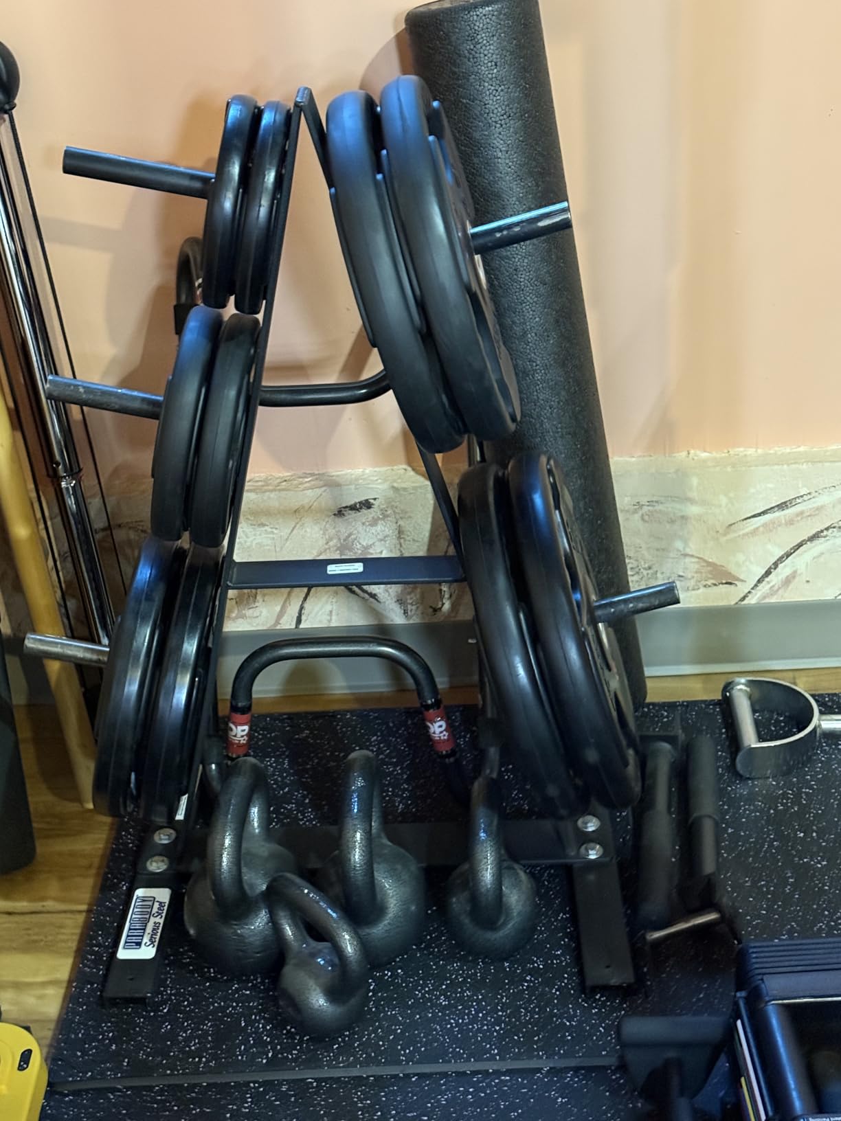XDDIAS 2-Inch Three-Grip Rubber Olympic Plates, Cast Iron Barbell Weights | 2.5-260lb customer photo 2