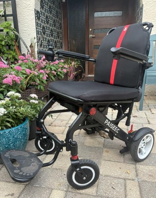 Paiseec Lightweight Folding Electric Wheelchair for Adults,Only 32 lbs | Portable Electric Wheelchair Foldable,Power Wheelchair Lightweight, Airline Approved for Travel, Outdoor & Indoor customer photo 2
