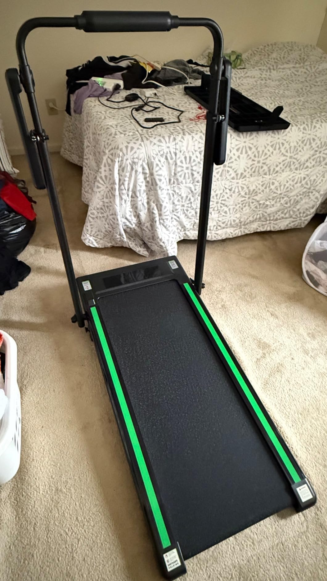 ANCHEER Walking Pad Treadmill with Desk, 3.5HP Foldable Treadmill with 15% Incline & Handle Bar, Ultra-Quiet, 450LBS Capacity, Compact Treadmills for Home Office customer photo 1