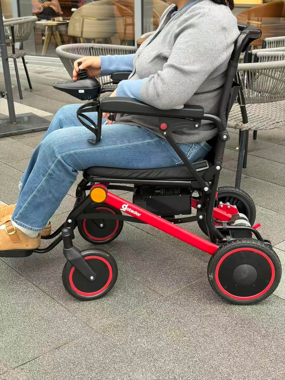 Aotedor Electric Wheelchair for Adults, 500W Motor All-Terrain Foldable Power Motorized Wheelchairs, Airline Approved Portable Travel Wheelchair with 15 Miles Long Range Lithium Battery customer photo 2