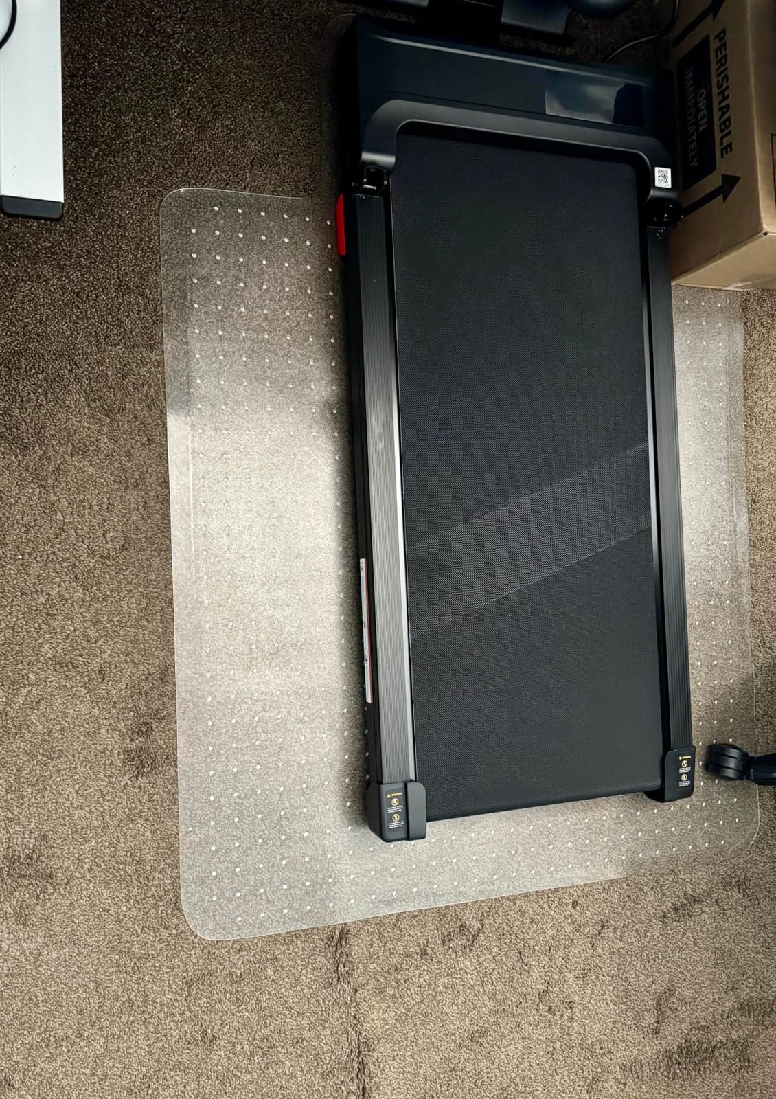 Walking Pad Treadmill for Home - Folding Treadmills with Handle Bar Portable Compact Fold up Indoor Foldable Handles Electric Walk Pads Small Spaces Mini Running Quiet Under Bed Office customer photo 1