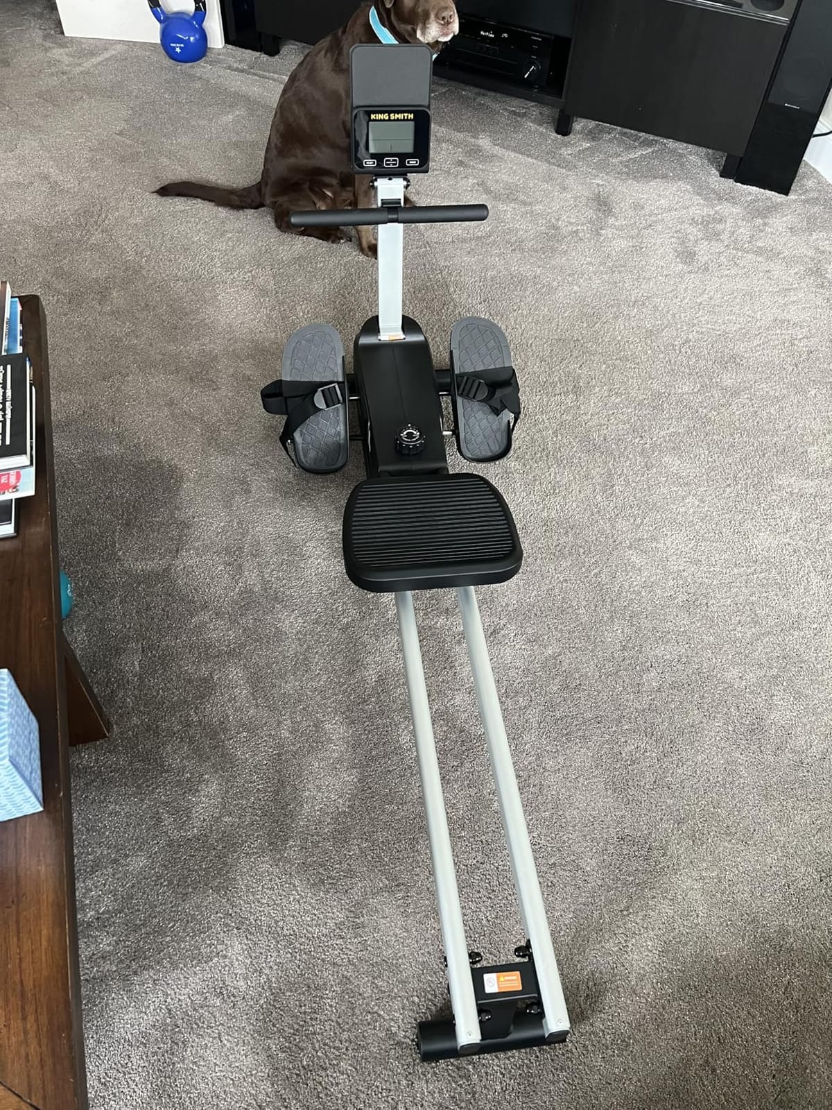 KINGSMITH Rowing Machines for Home Foldable, Compact Row Machine, 400LB & 350LB Weight Capacity, Folding Rower Machine with Adjustable Resistance, Data Monitor, App Supported customer photo 2