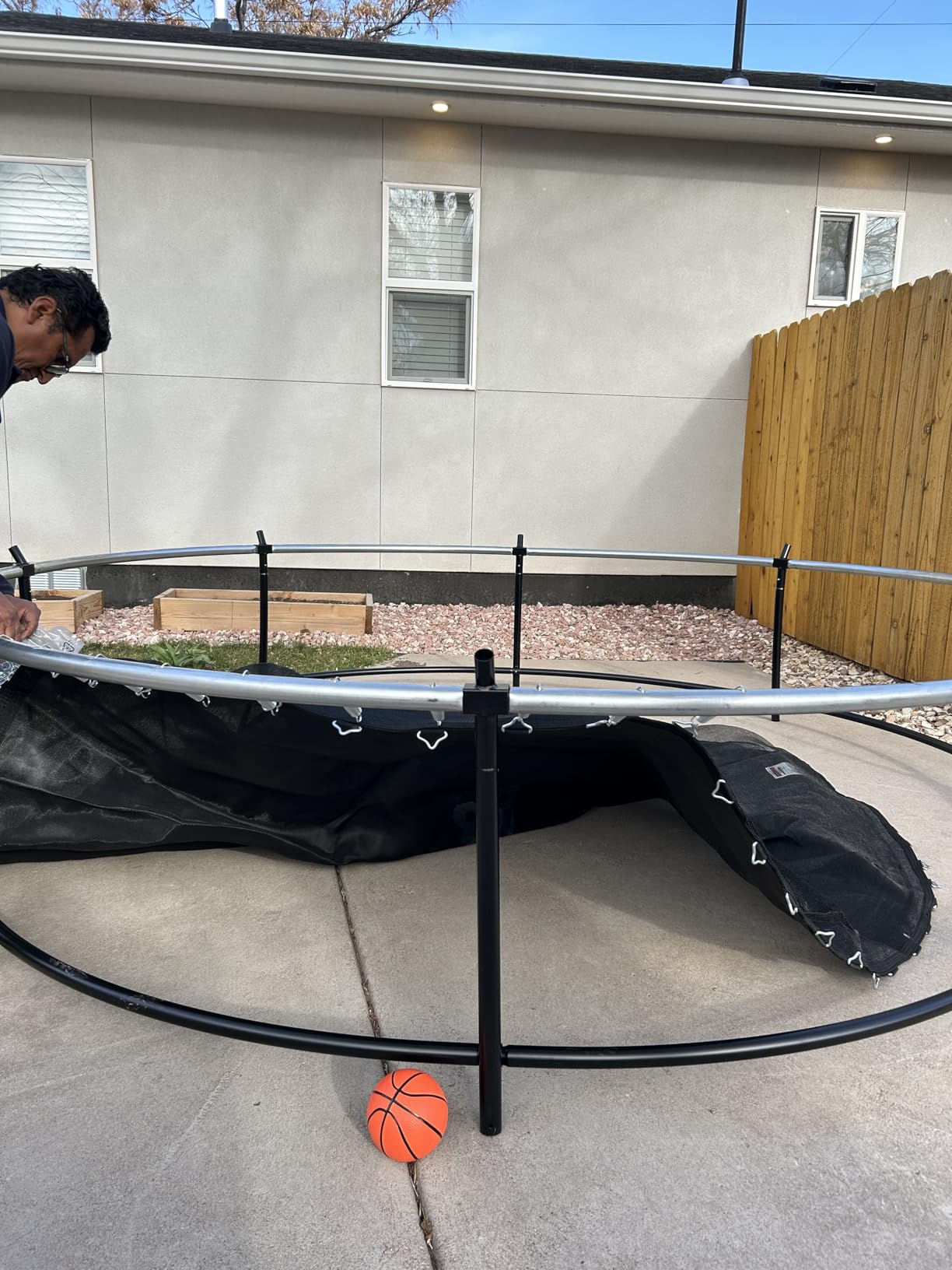 Zupapa 1800LBS Capacity Double Frame Trampoline 16 15 14 12FT No-Gap Safety Design Curved Poles & Basketball Hoop 10-Year Quality Assurance Perfect for Kids & Family Outdoor Fun customer photo 2