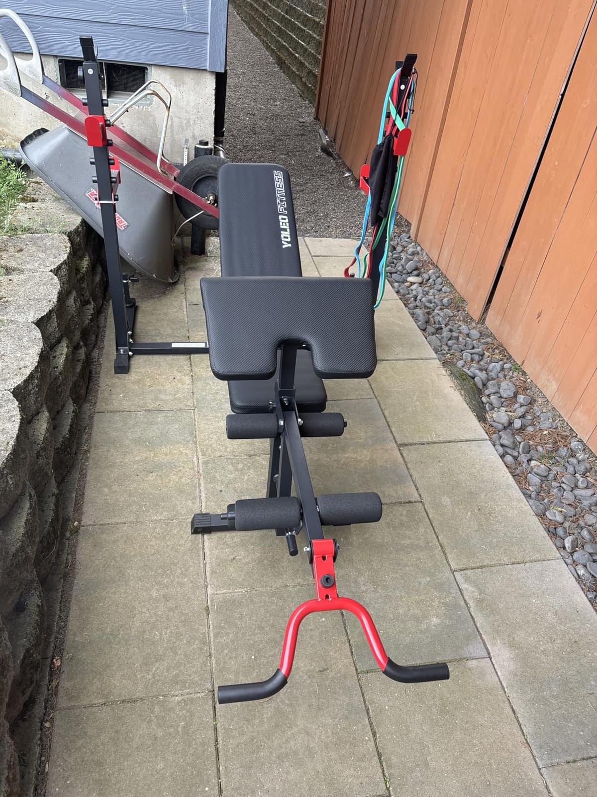 YOLEO Olympic Weight Bench Set, Heavy Duty Bench Press Rack for Home Gym | 47.5