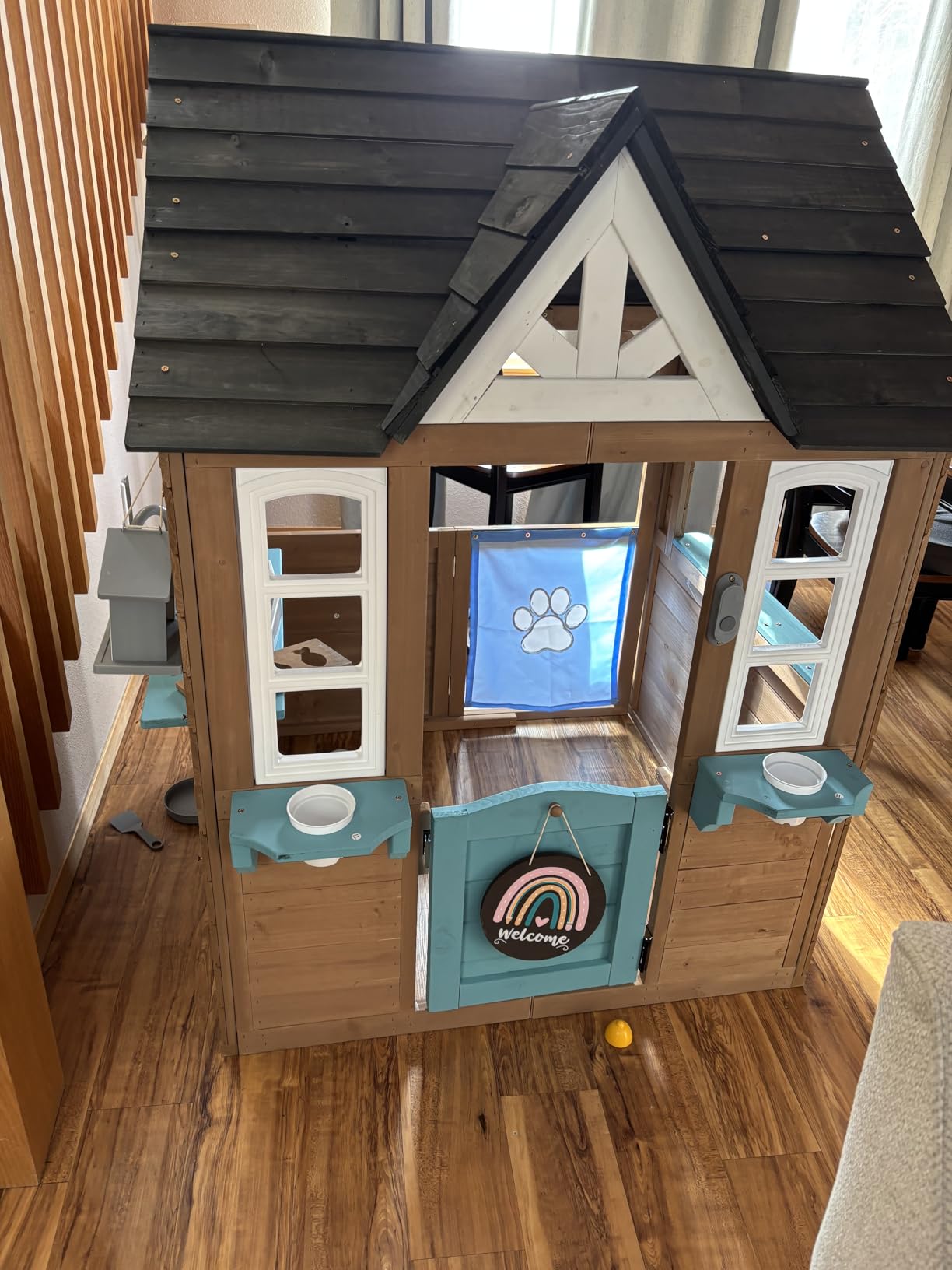 BIERUM Wooden Outdoor Playhouse for Kids with Pretend Play Ages 3-8 | Create Backyard Pretend Play with Kitchen, Birdhouse, Flowerpot Holders & Mud Molds, Durable Cedar Wood Structure customer photo 2