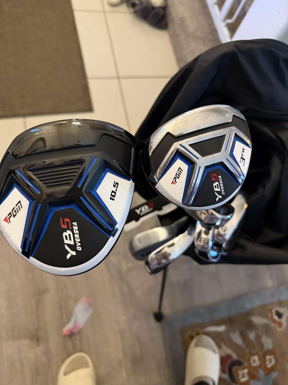 PGM 12/15 Pieces Men's Complete Golf Club Set for Right Handed | Easy Launch & Forgiveness with 460cc Driver, Woods, Hybrid, Irons, Putter & Bag - Ideal for Beginners - Standard/Tall Sizes customer photo 2