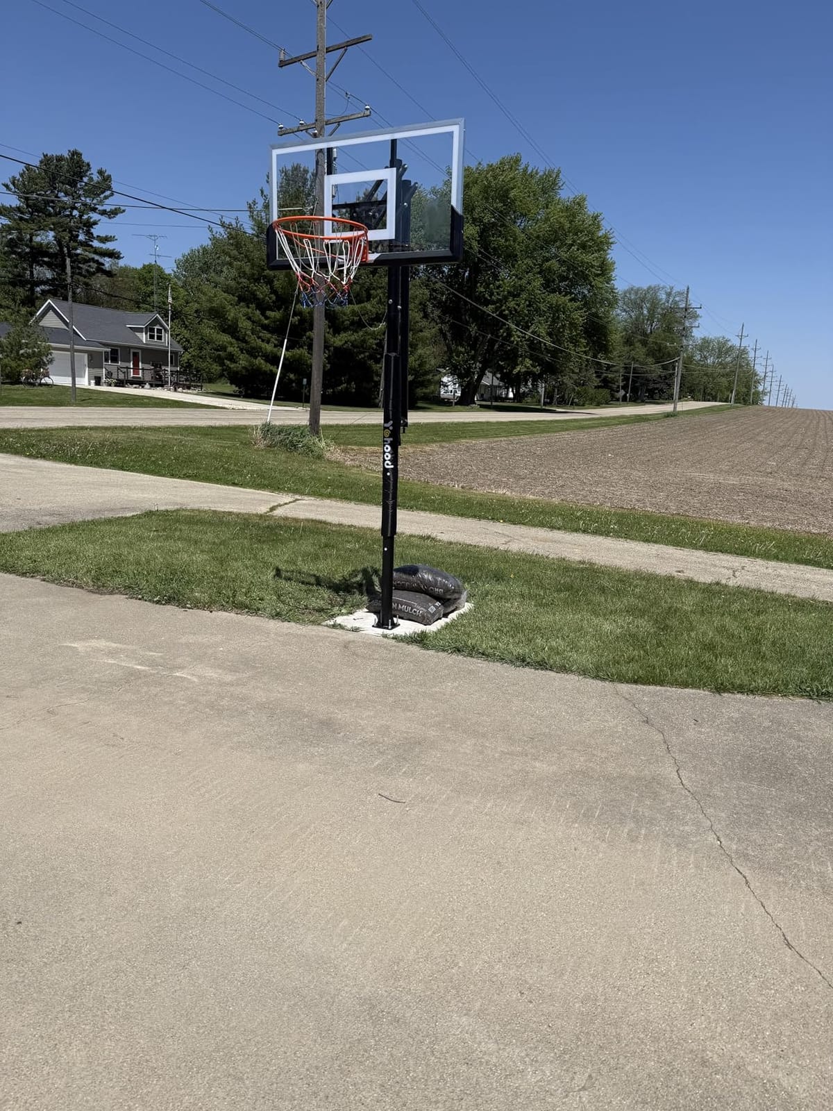 Yohood In Ground Basketball Hoop Outdoor 10FT Adjustable Height with Crank, 50 Inch Shatterproof PC Backboard and Solid Steel Rim customer photo 1
