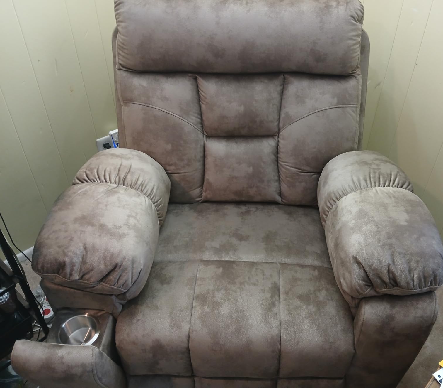 CANMOV Large Power Lift Recliner Chair with Massage and Heat for Elderly Big and Tall People, Overstuffed Wide Recliners with 2 Cup Holders, Side Pocket and USB Port, Dark Grey customer photo 1