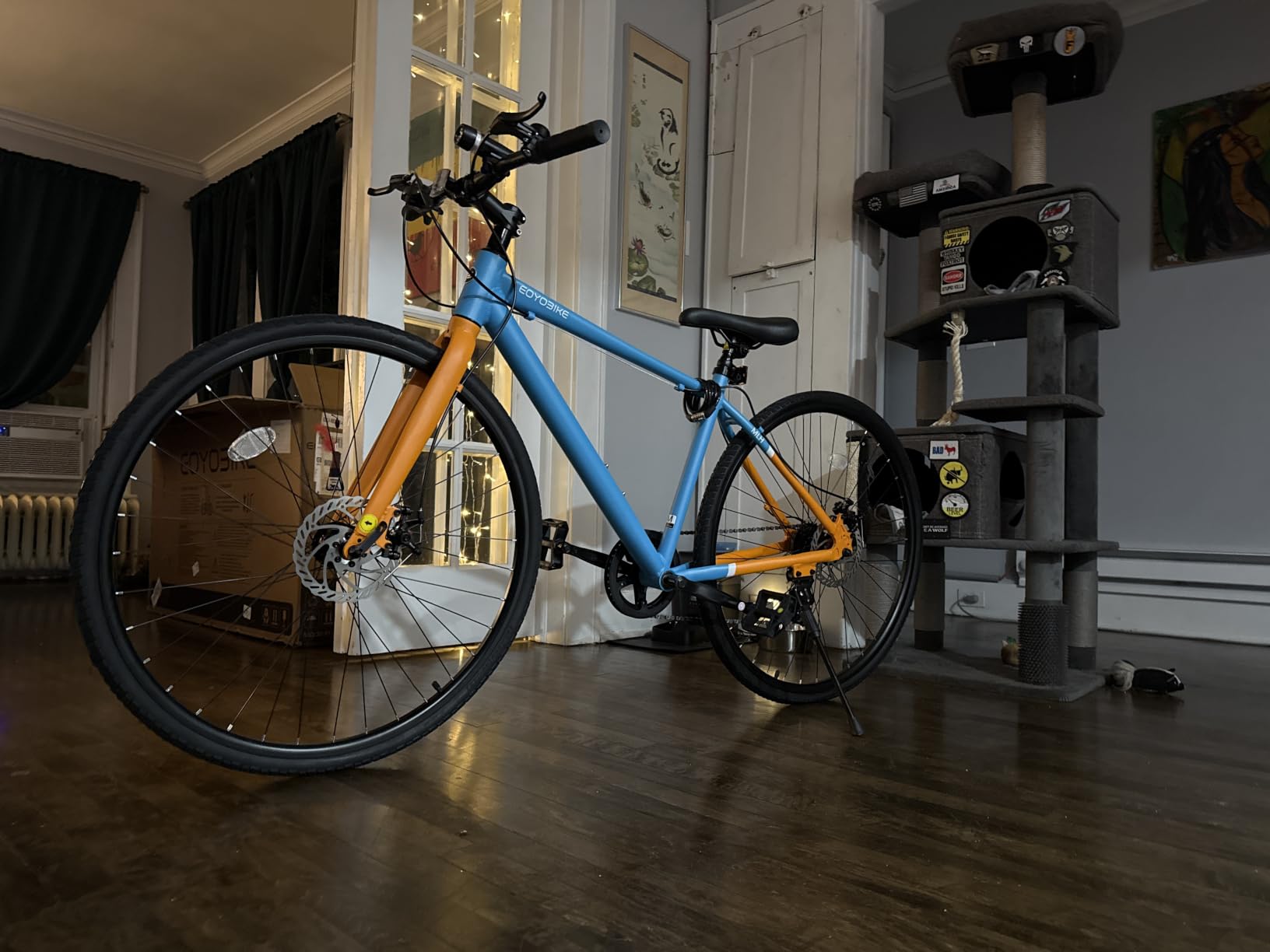 Adult Hybrid Bike for Men, 700C 8-Speed Aluminum Frame City Commuter Bike | Lightweight 29 lb Frame, 350 lb Capacity, Front & Rear Disc Brakes, 85% Pre-Assembled for Easy Commuting and Everyday Rides customer photo 1