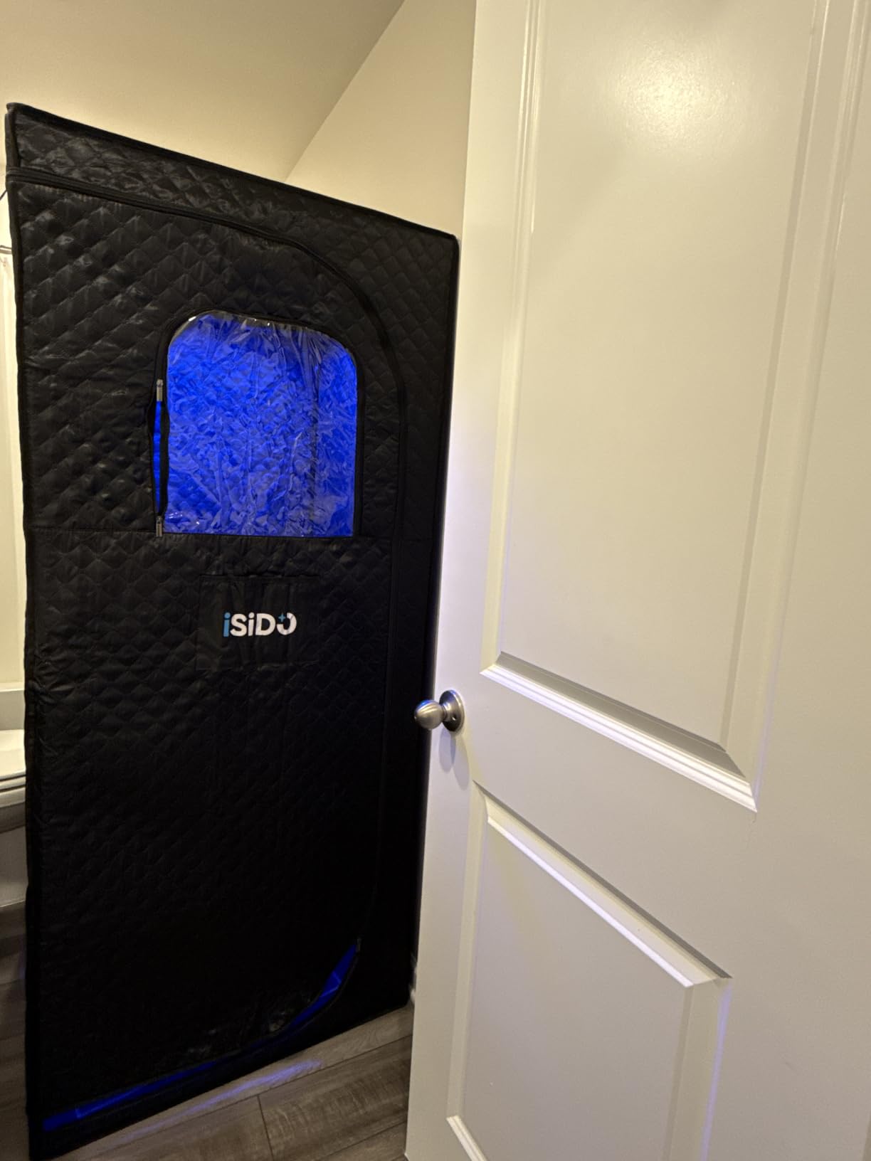 Infrared Steam Sauna with 660nm 470nm 850nm Red & Blue Light Therapy | 3L 1300W Steamer, 9 Heat Levels, 2 Light Therapy Modes, XXL Folding Chair, Portable Sauna Tent Personal Indoor Sauna for Home customer photo 1