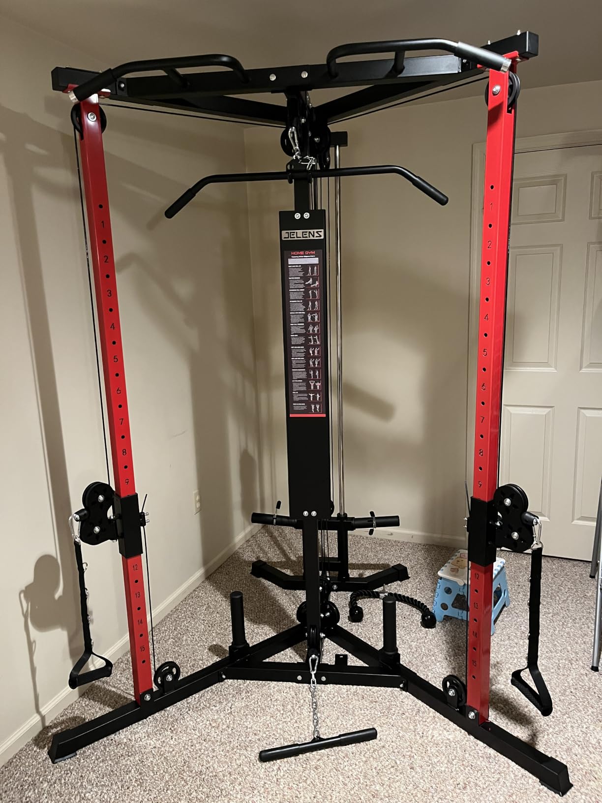 CC01 Cable Crossover Machine with High and Low Pulley System, Functional Trainer with Pull Up Bars and Optional Bundle, Cable Machine for Home Gym Power Workout customer photo 2
