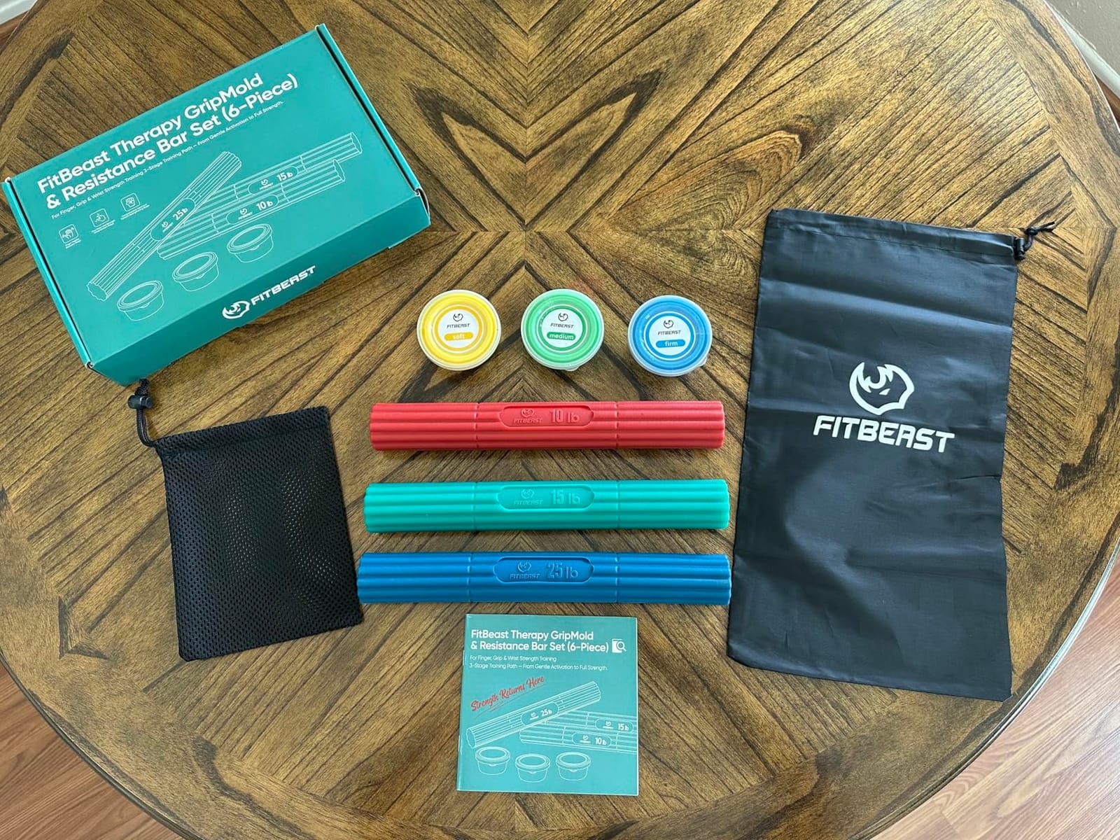 FitBeast Flex Therapy Bars and Therapy Putty Set, Hand Therapy and Grip Strength Training for Finger, Wrist & Forearm Exercise customer photo 2