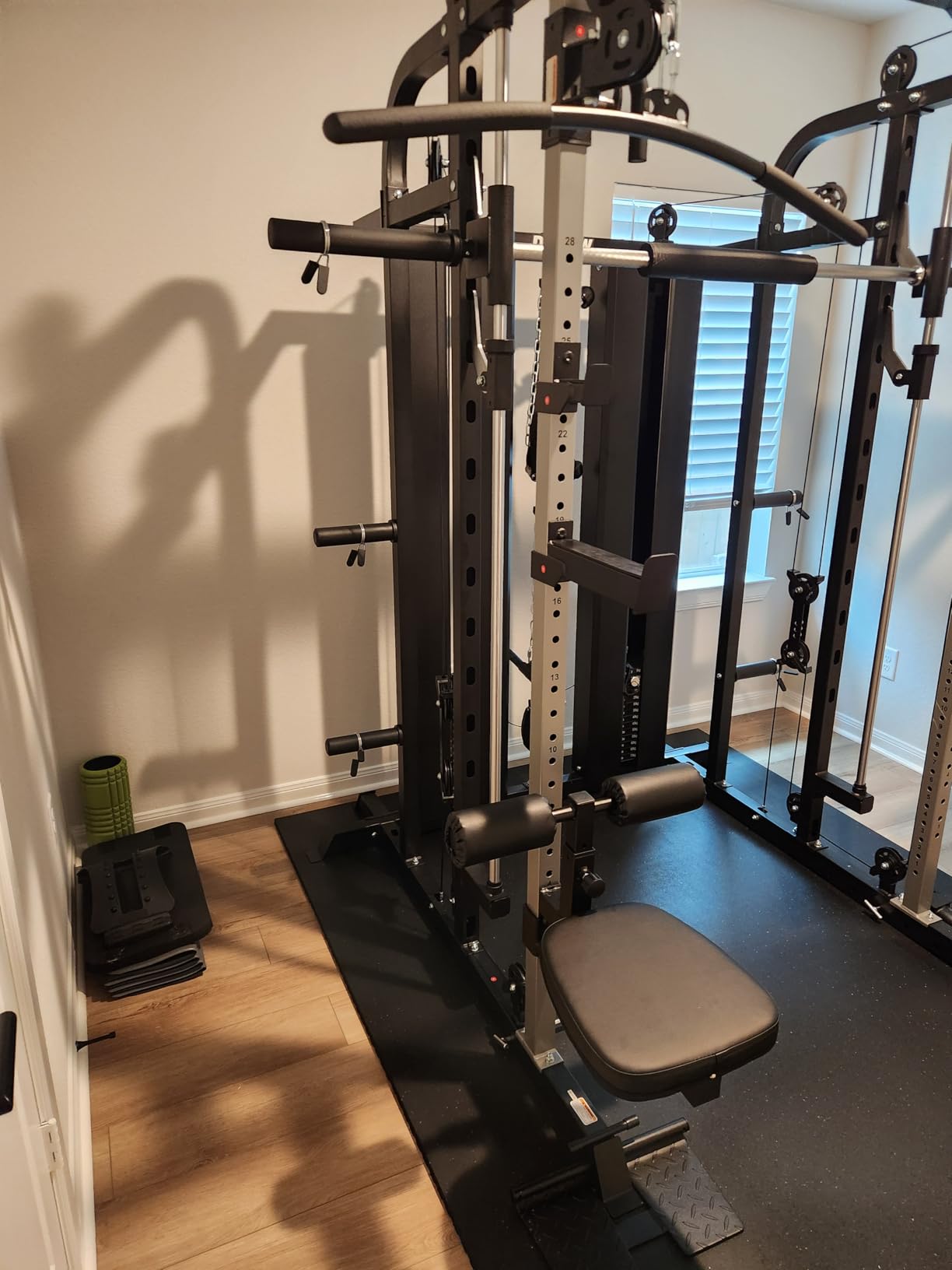 DONOW Smith Machine with Weight Stacks Home Gym System Cable Crossover | Multi Function, All in One, Heavy Duty, Lat Pulldown Bench, Hip Thrust Attachment, Smooth Smith Bar and Cable System customer photo 1