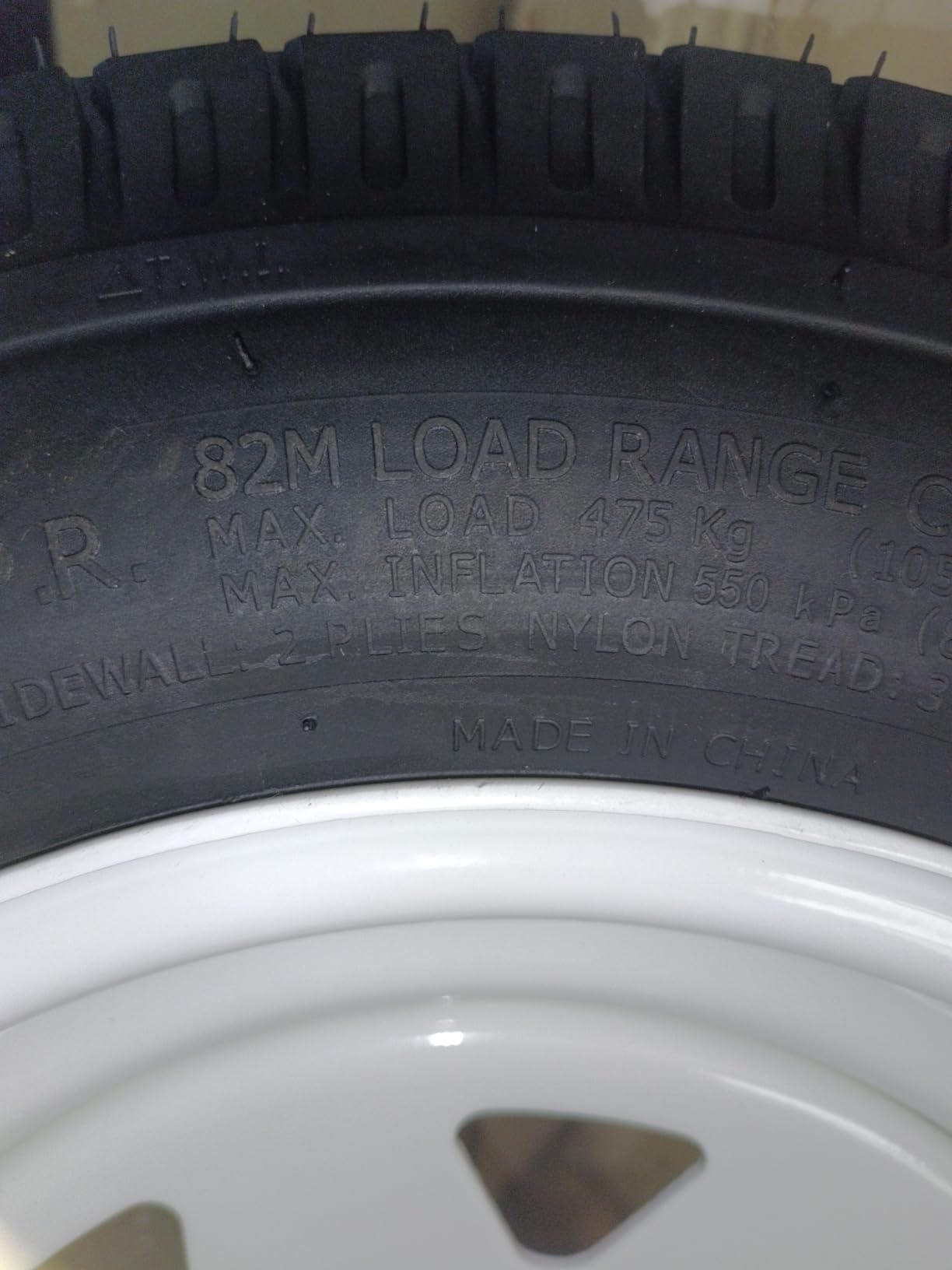 Garvee 2 Pack 4.80-12 4.80x12 480-12 Trailer Tires with 12 inch Rims | 5 Lug on 4.5 inch, Center Bore 2.95 inch, Multi-Function Utility Trailer Tire for Travel/Cargo/Boat/Horse/Farm/Lawn Mower customer photo 1