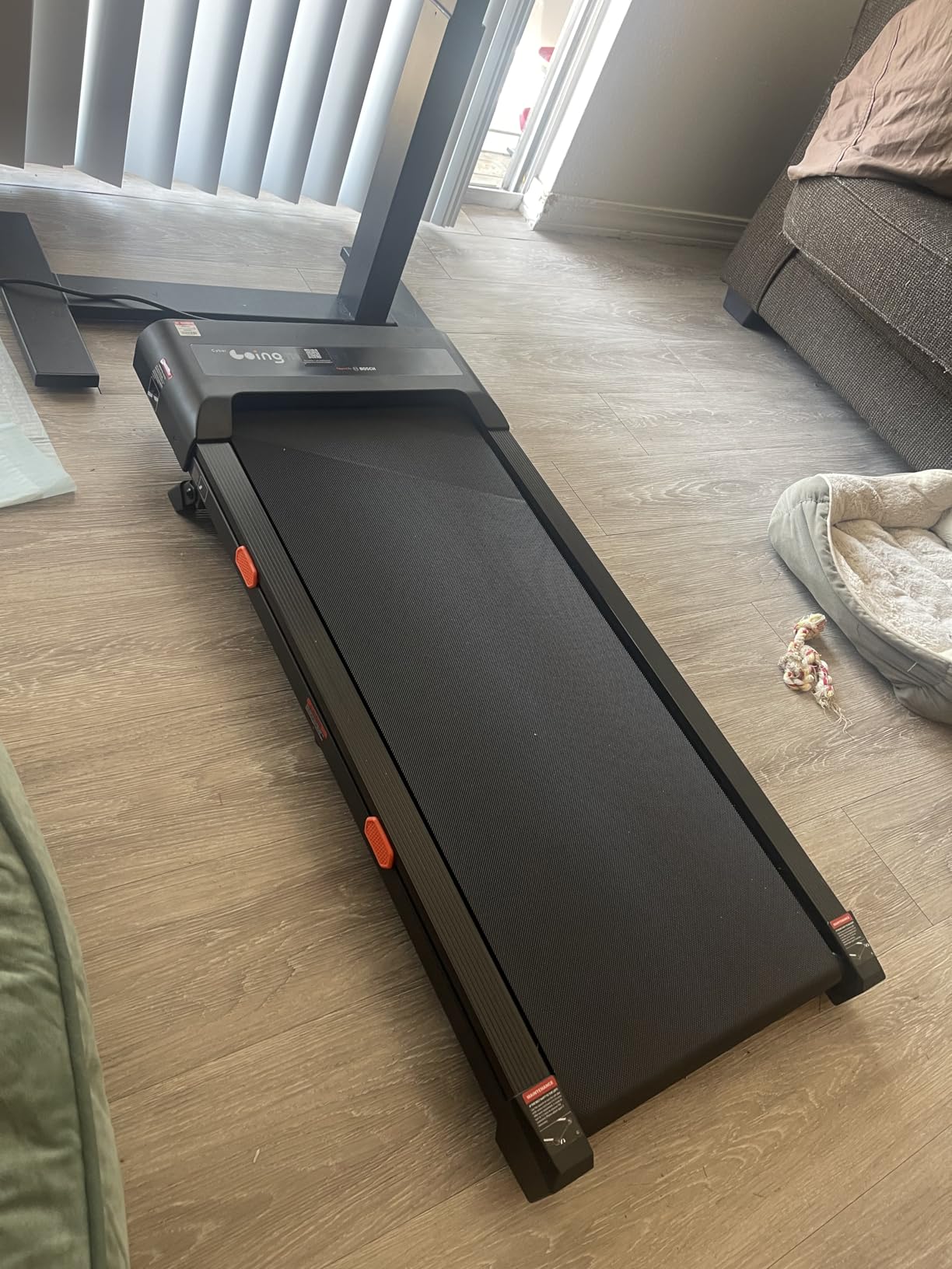 Cybergoing T10 Walking Pad Treadmill Powered By Bosch, Under Desk | Treadmill, Fixed 7% Manual Incline, Up to 4 MPH, 2.5HP, 300lb Capacity, App + Remote, 15