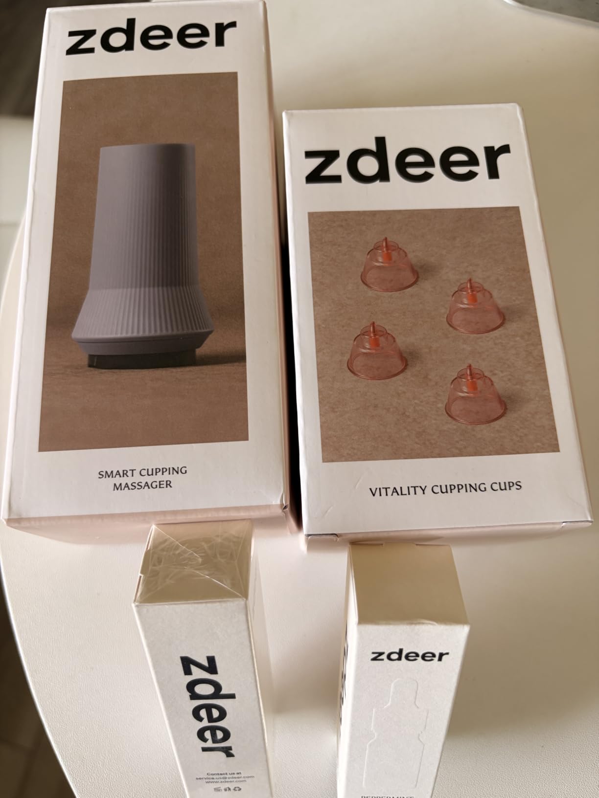 ZDEER Cupping Set, Electric Cupping Kit for Massage Therapy, Lymphatic Drainage Massager with Heat, 6 Levels for Muscle Relaxation, 4 Cups + 2 * 10ml Essential Oil customer photo 1