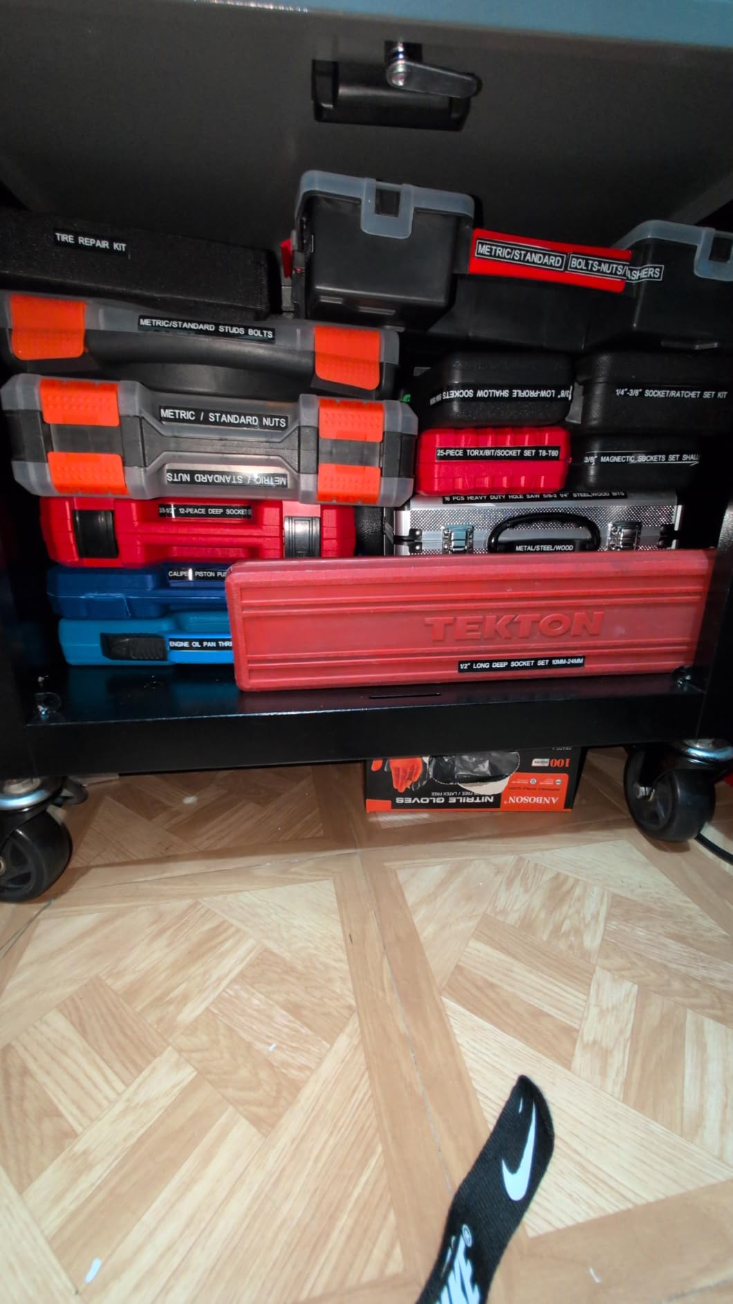 8-Drawer Tool Chest with Wheels, 42'' Rolling Tool Chest Heavy Duty,Black customer photo 1