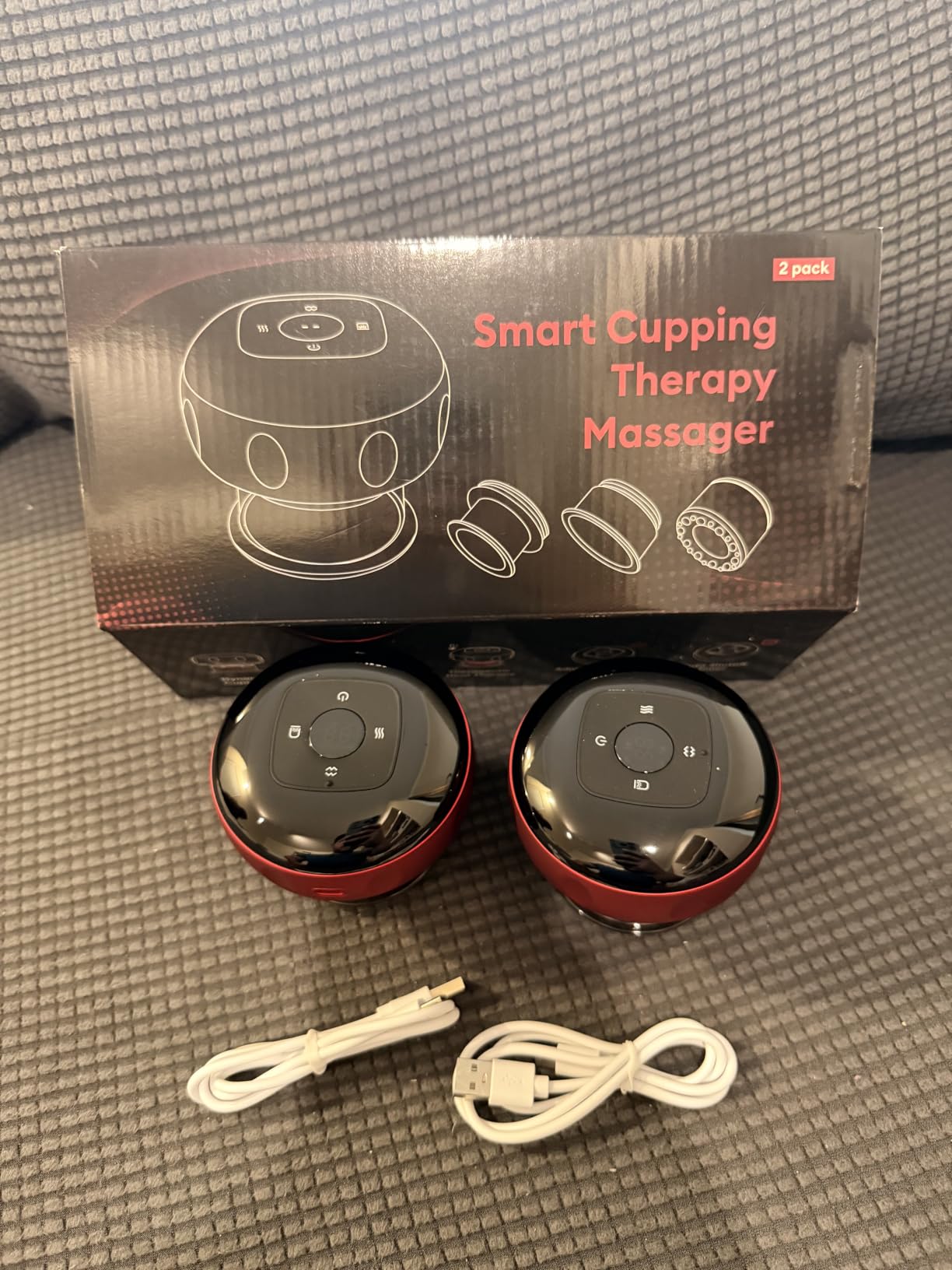 2 Pack Cupping Set, 7-in-1 Smart Cupping Therapy Massager. Red Light Cupping Therapy Set with 2 Modes for Targeted Muscle Soreness, Tighter Skin, Cupping Kit with 20 Levels Suction and Heat and Gua Sha customer photo 1