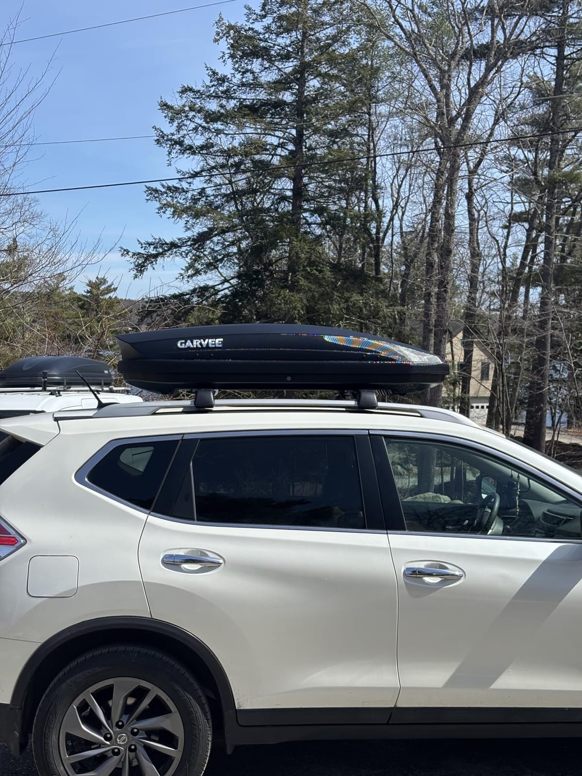 GarveeTech Rooftop Cargo Box Carrier, Dual-Side Opening Roof Luggage Storage, 165 LBS Weight Capacity Vehicle Hard-Shell Carriers with Secure Straps & Keys, Black (12 Cubic Feet) customer photo 1