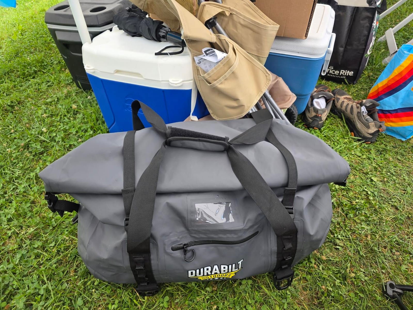 80L Waterproof Duffel Bag, Tactical Roll Top Dry Bag with MOLLE | Keeps Gear Dry - Seals out Water for Boating, Travel & Camping - Built Tough for Every Trip with a Ballistic Bottom, Green customer photo 1
