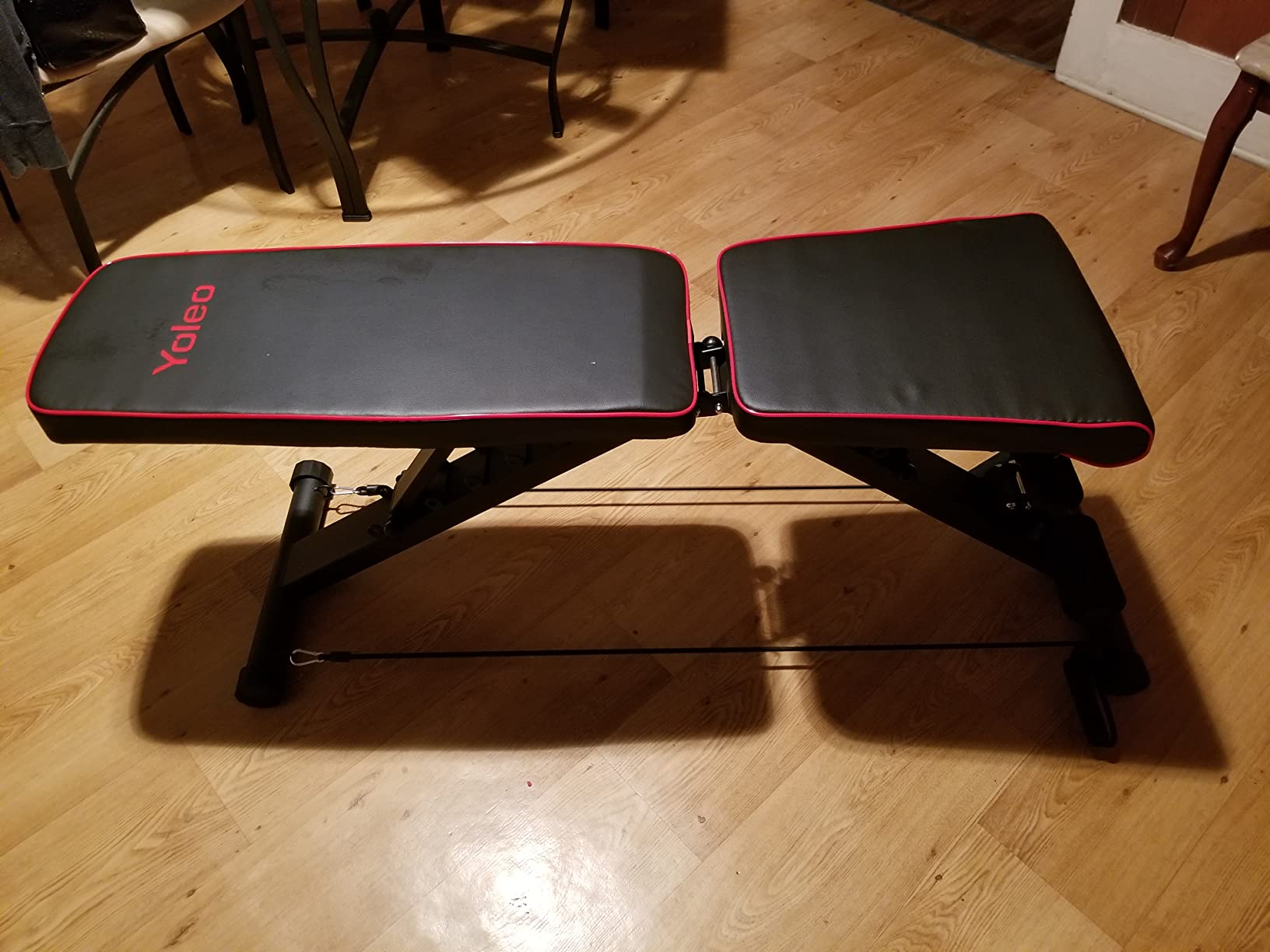 YOLEO Olympic Weight Bench, Adjustable Bench Press Rack, Foldable 1870LB customer photo 2