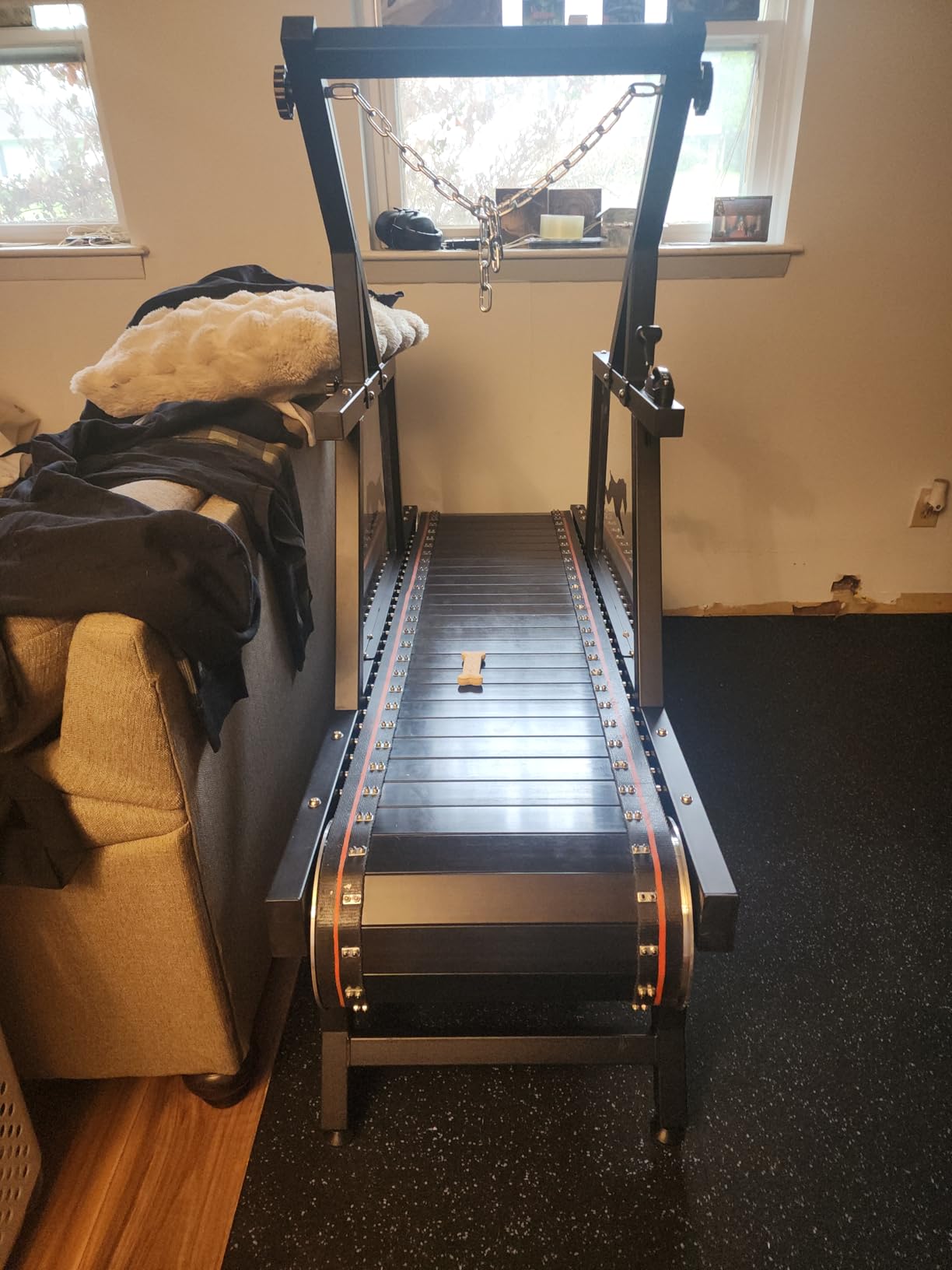 Dog Treadmill, HotFeed Dog Slat Mill for Medium Dogs, Doggy Treadmill with Brake & Plastic Track, Dog Pacer Treadmill to Keep Active and Fit, Up to 300LBS customer photo 2