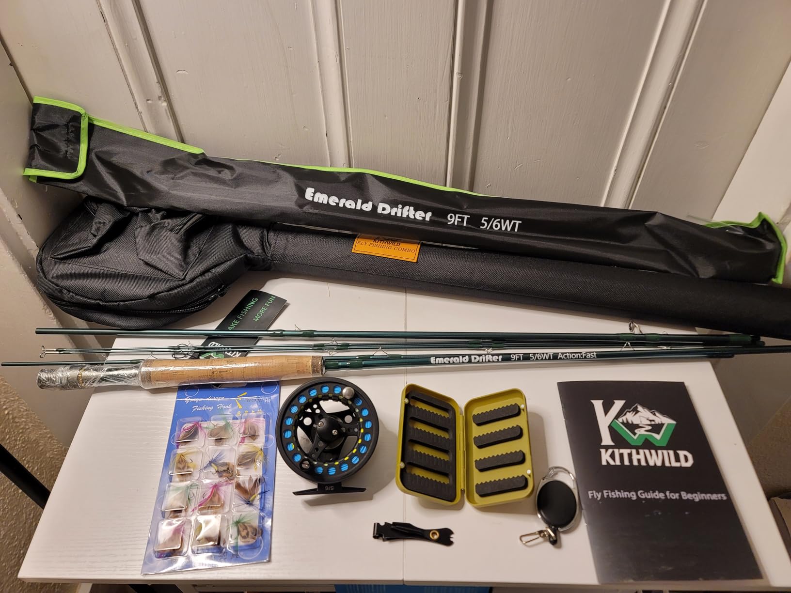 Fly Fishing Rod Combo, 4 Piece 5/6 Portable Fly Rod with Extra Tip, Pre-Loaded Fly Reel with Line Combo, Fly Box, Flies, Fly Fishing Complete Starter Package customer photo 1
