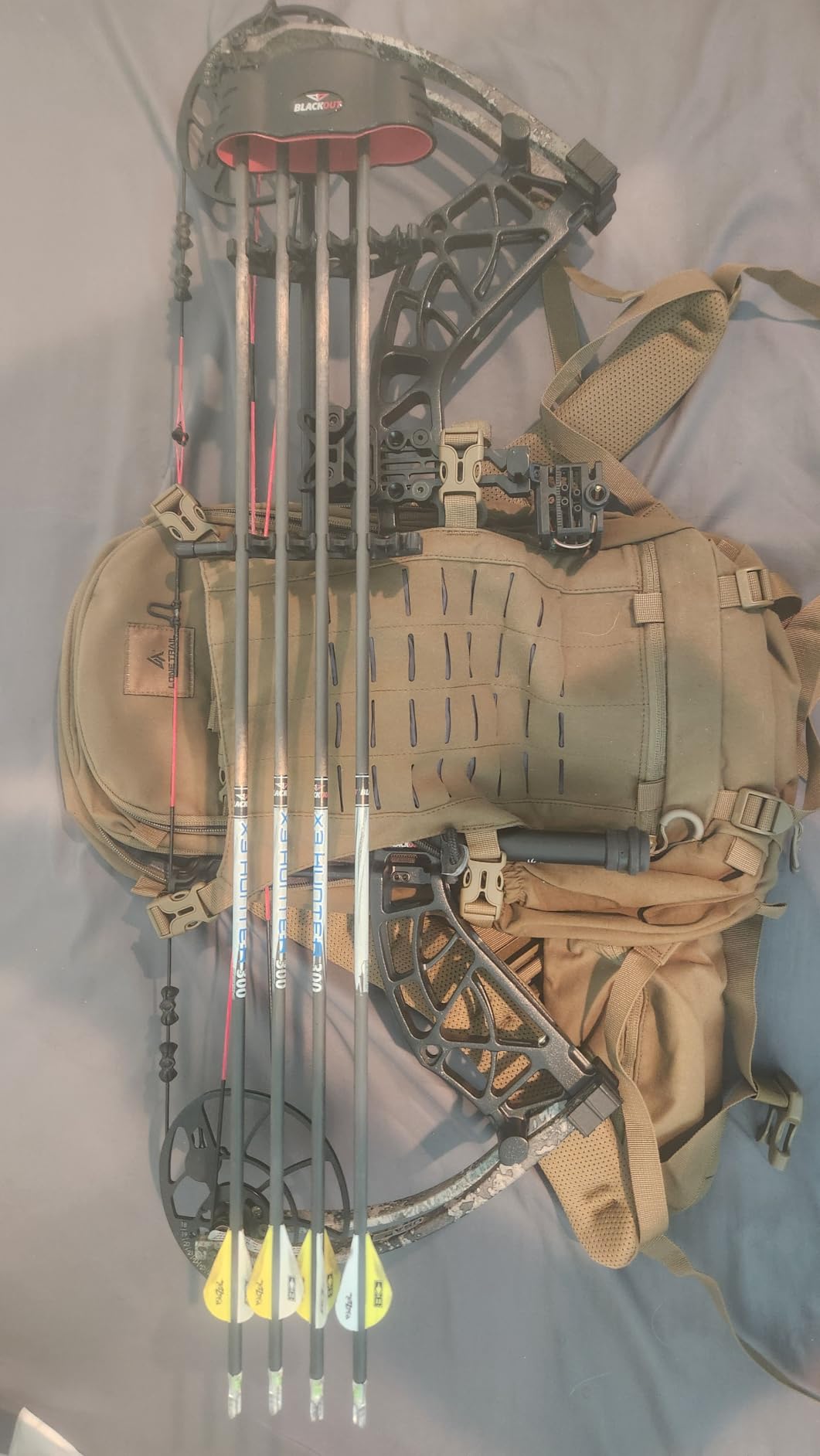 Lone Trail SB1 25L Silent Hunting Backpack - Bow and Rifle Carry System | Quiet brushed fabric day pack, waterproof rain cover included, MOLLE webbing, organized storage for deer and elk hunts customer photo 1