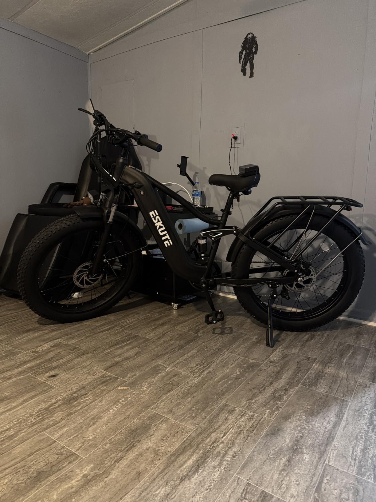 ESKUTE Electric Bike for Adults - 48V20.8Ah Battery Ebike up to 80 Miles, 32+MPH, Peak 1500W Brushless Motor, 26x4.0 Fat Tire Step-Over Mountain Ebike, 8-Speed, Full Suspensions E-Bike customer photo 1
