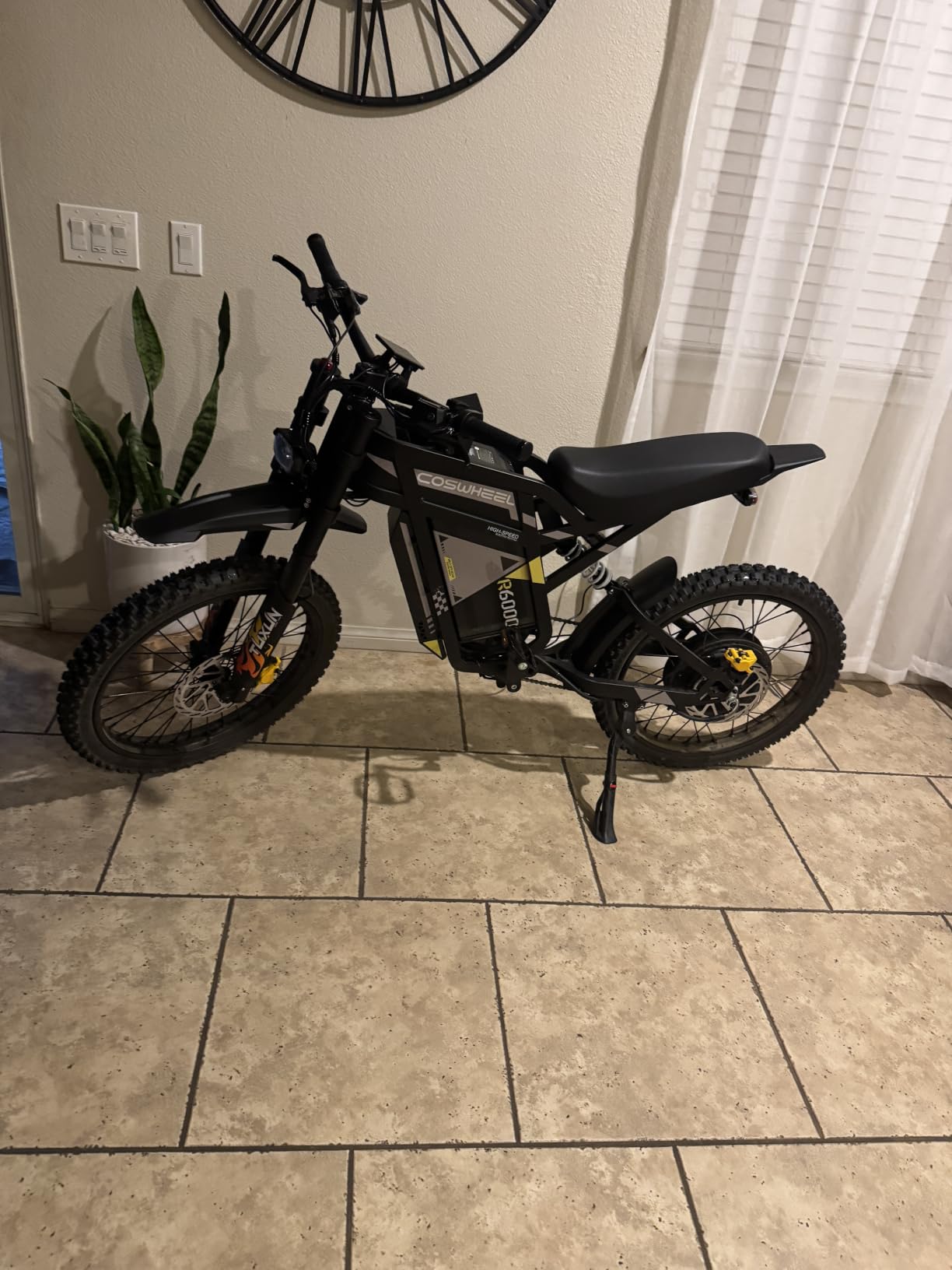 COSWHEEL R6000 Electric Dirt Bike, 7000W Peak Motor Electric Motorcycle | 55MPH, 60V 30Ah Battery,17