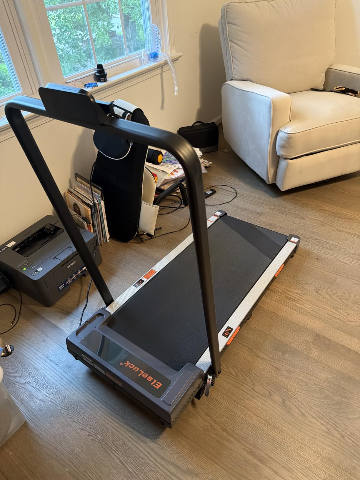 Walking Pad Treadmill for Home, Walking Pad with Incline and Handle Bar | Sturdy Foldable Handles Under Desk Walking Pad for office with Remote, Quiet Portable Treadmill for Calorie burning at home customer photo 1