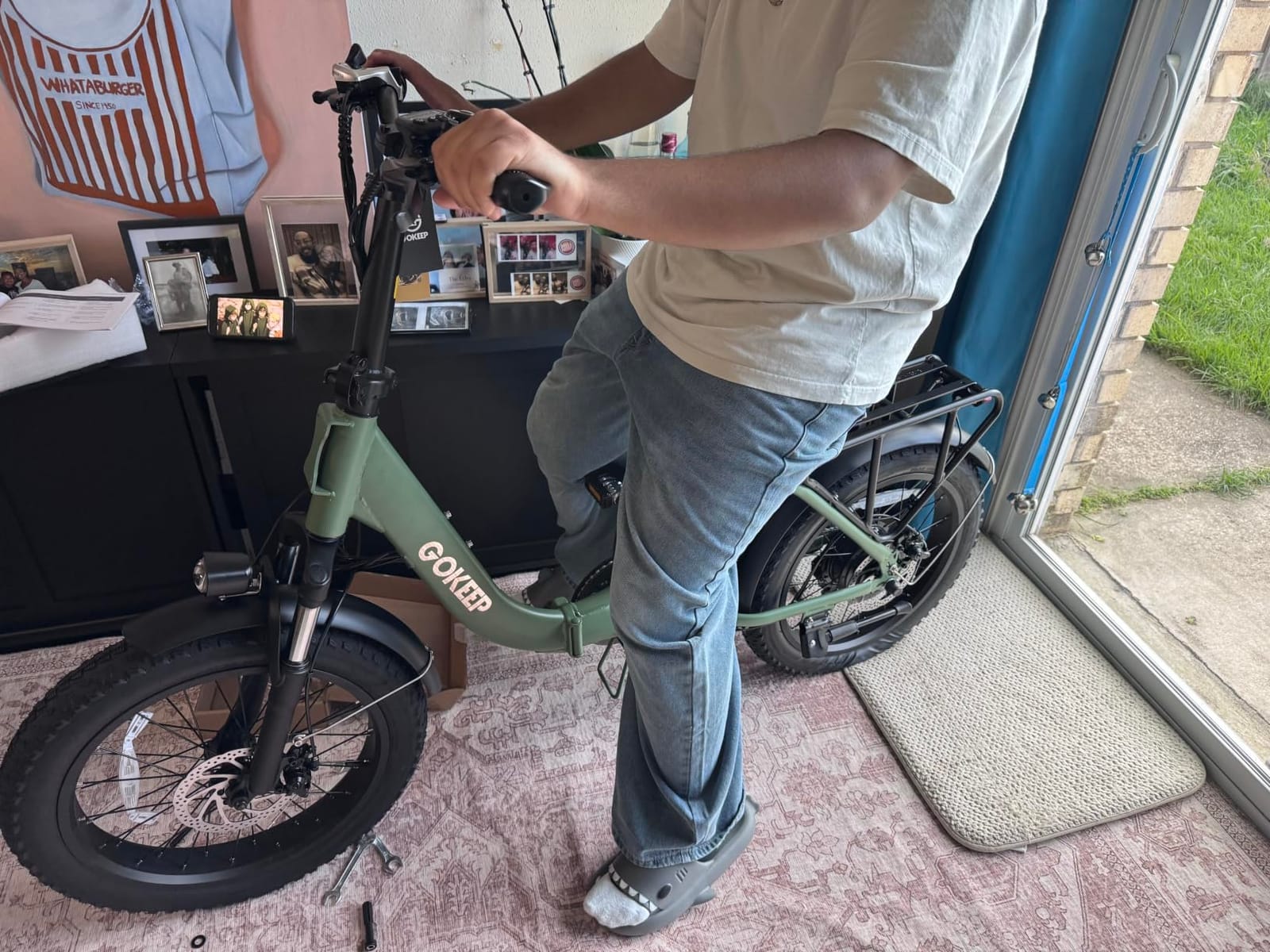 1800W Foldable Electric Bike for Adults, UL2849 Certified | 30MPH 86 Miles PAS Range, 52V 18.2Ah Removable Lithium Battery, Front Suspension, 7-Speed Commuter Ebike, Max 330LBS customer photo 1