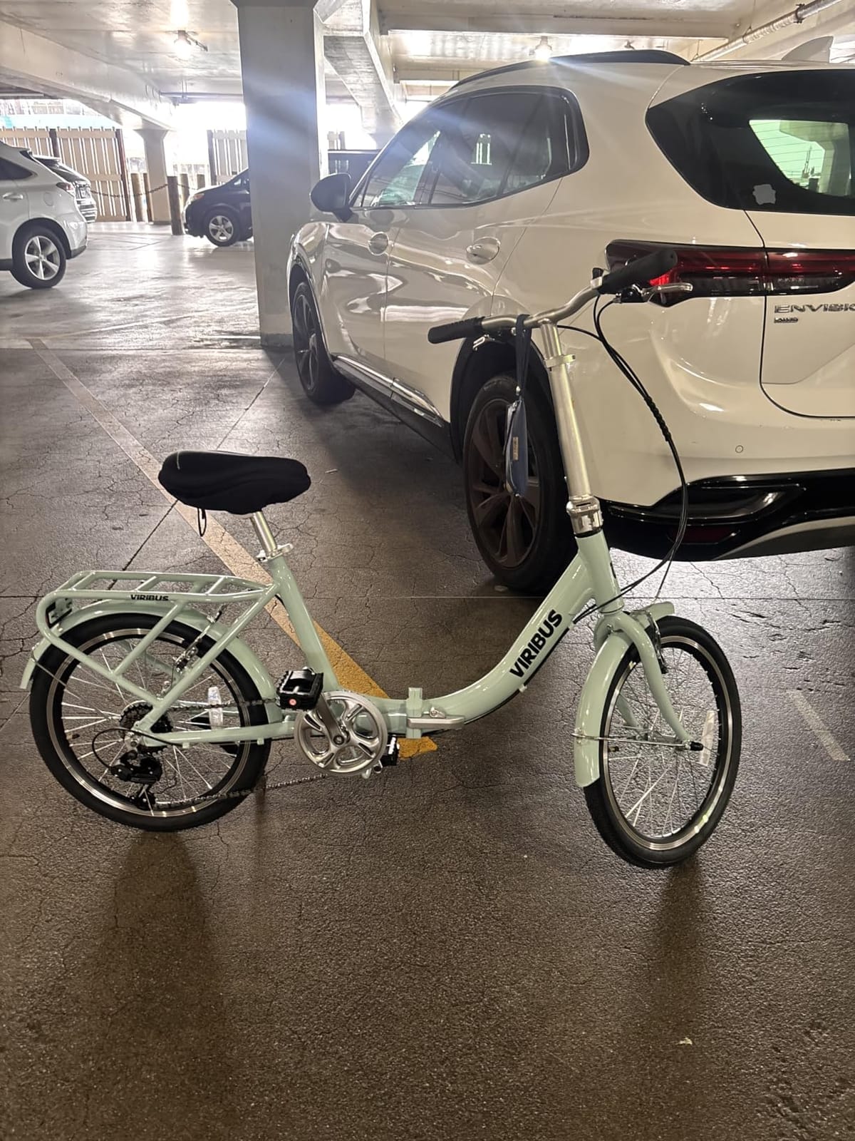 VIRIBUS Folding Bike, 7-Speed Beach Cruiser Bike for Women customer photo 1