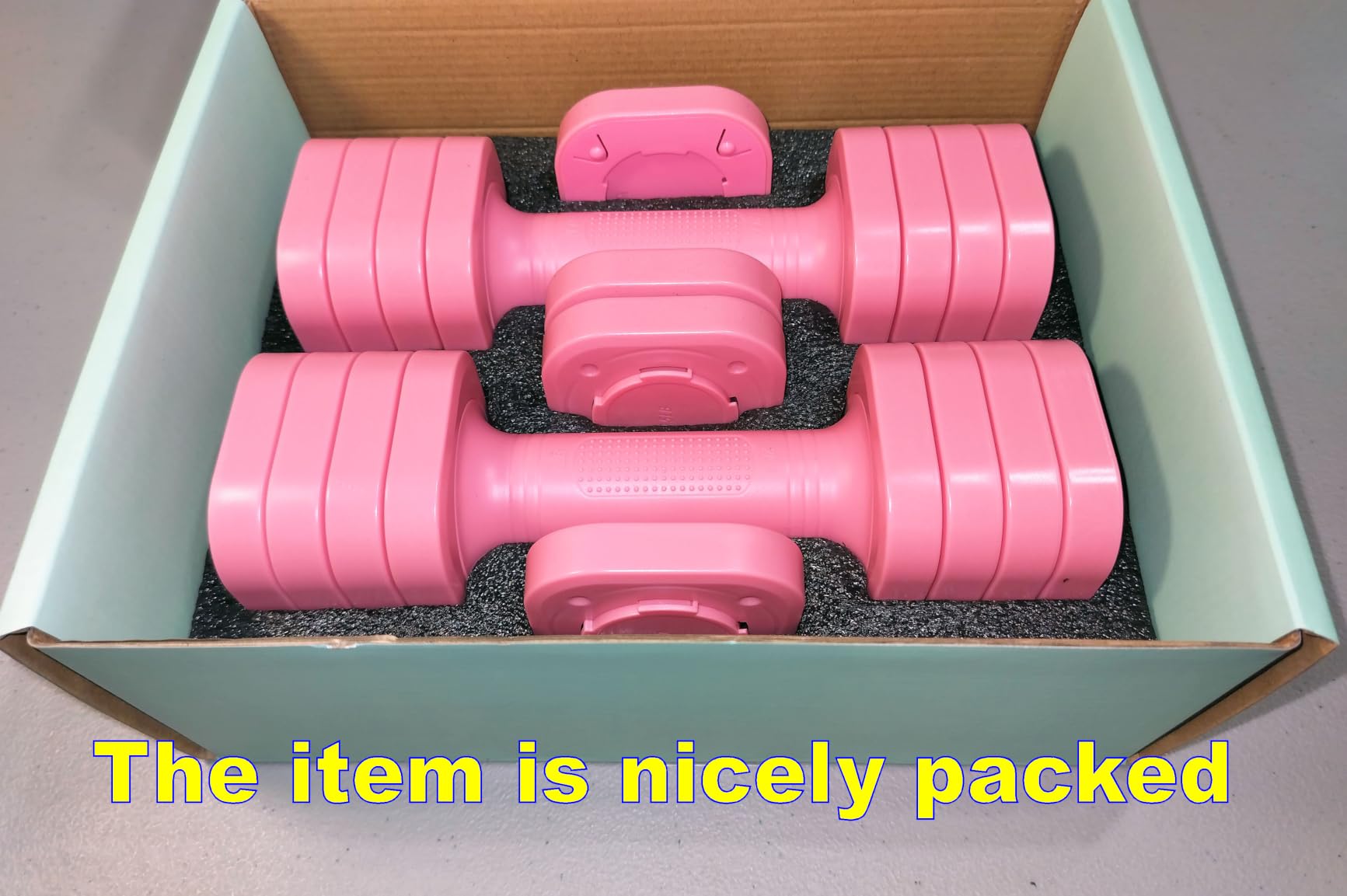 Equipro Hand Weights for Women at Home 6 LBS Adjustable Dumbbell Set of 2, Fast Adjust Dumbbells with TPU Soft Rubber Handle for Home Gym Exercise Training customer photo 2
