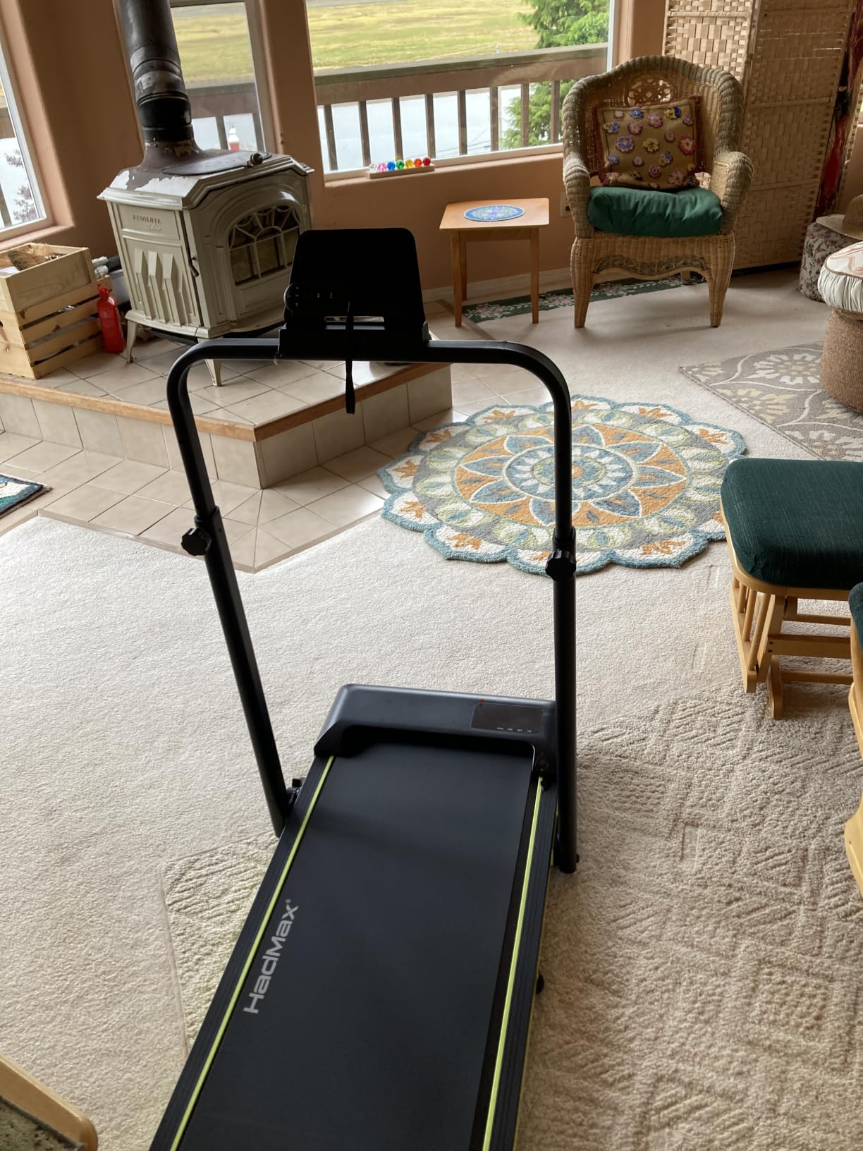 Walking Pad Treadmill with Incline and Height Adjustable Handle Bar customer photo 1