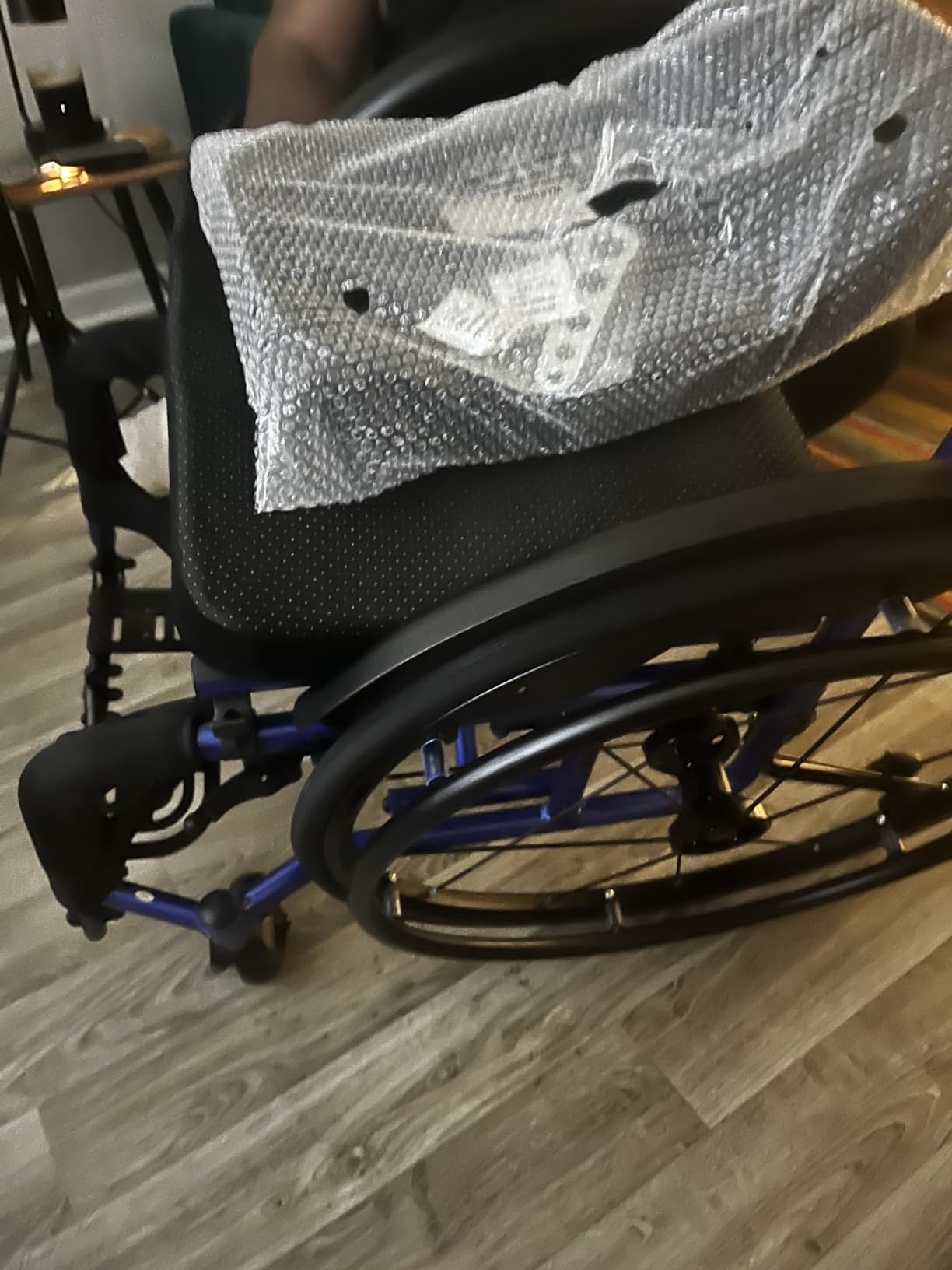 Vive Sports Wheelchair - Foldable Sport Wheel Chair for Adults | Portable, Transport, Customizable & Folding - Collapsible for Travel, Fully Adjustable (Blue) customer photo 2