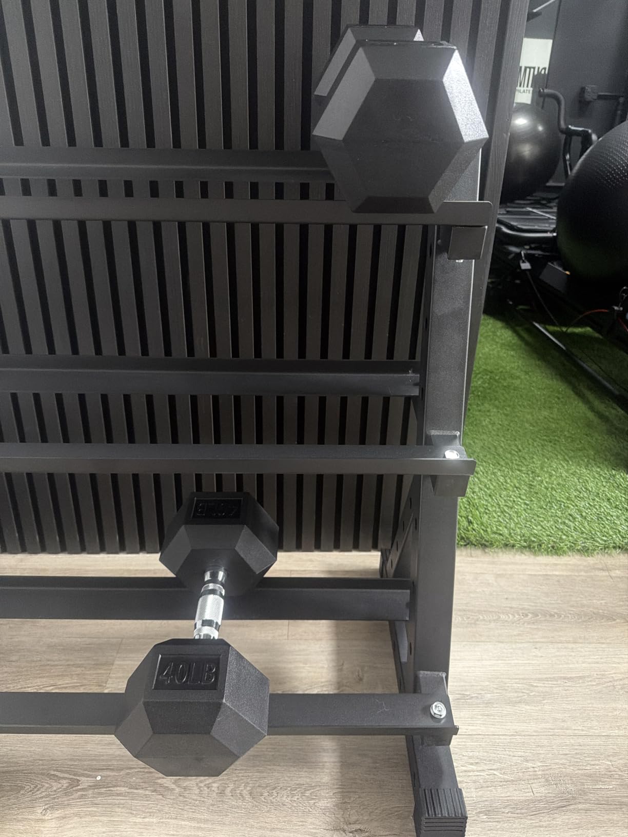 HANDBODE Rubber Coated Hex Dumbbell Set with Rack, 300-840 lb | Fixed Weights Sets with Heavy Duty Storage Stand, Multiple Weight Options Home Gym Equipment for Strength Training customer photo 1