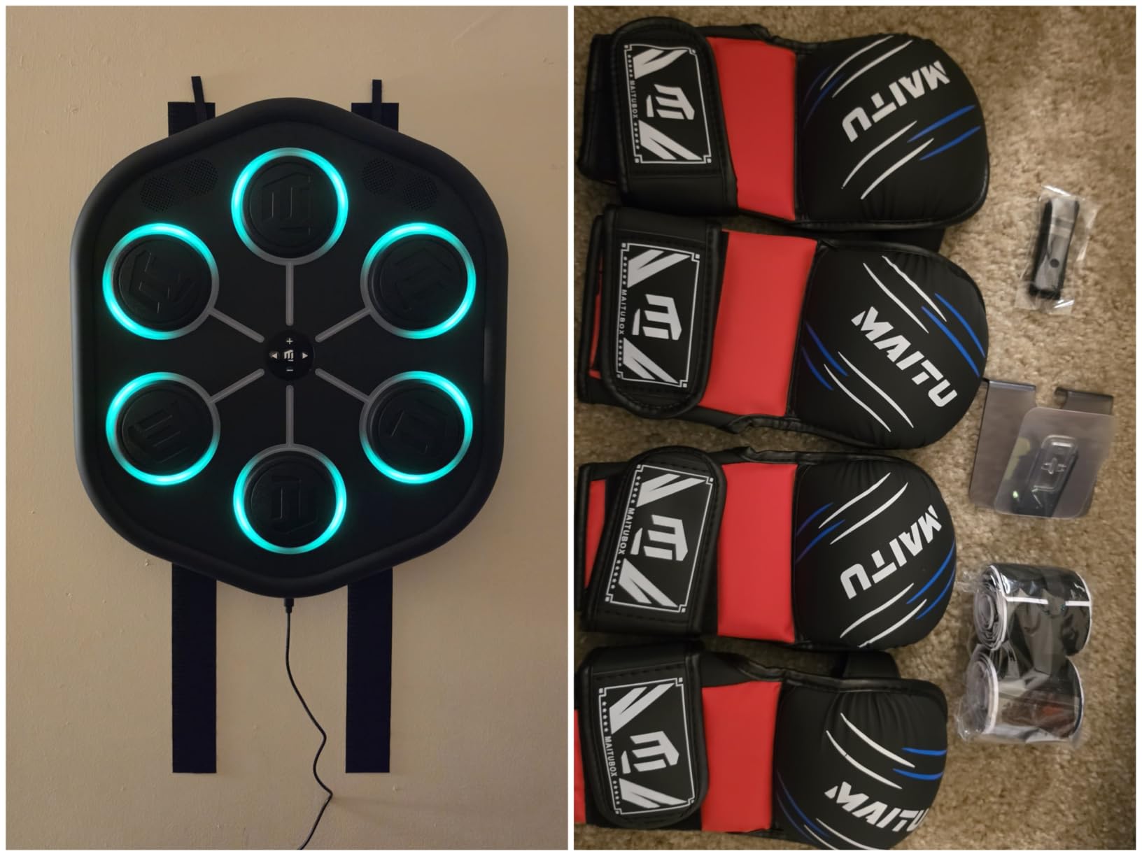 Smart Music Boxing Machine, 2026 Wall-Mounted Punching Bag with Rhythm Game & APP, 2000+ Songs, Custom Beat Mapping, Online PK & Leaderboard, Interactive Boxing Equipment for Home Gym Adults Teens customer photo 1