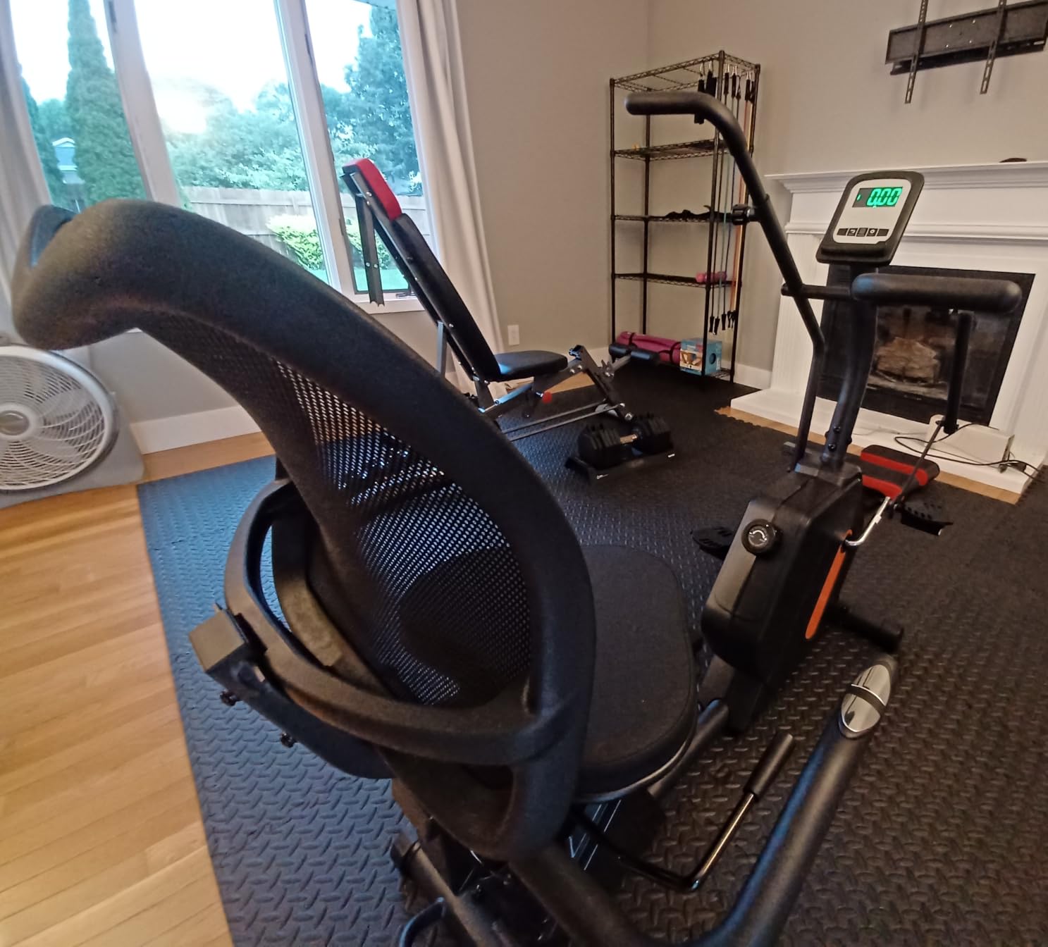 Kawnina Recumbent Exercise Bike for Home with Arm Exerciser, 420 lbs | Heavy-duty stationary bike with ergonomic mesh backrest, adjustable seat rail, arm exerciser & 16-level magnetic resistance customer photo 1