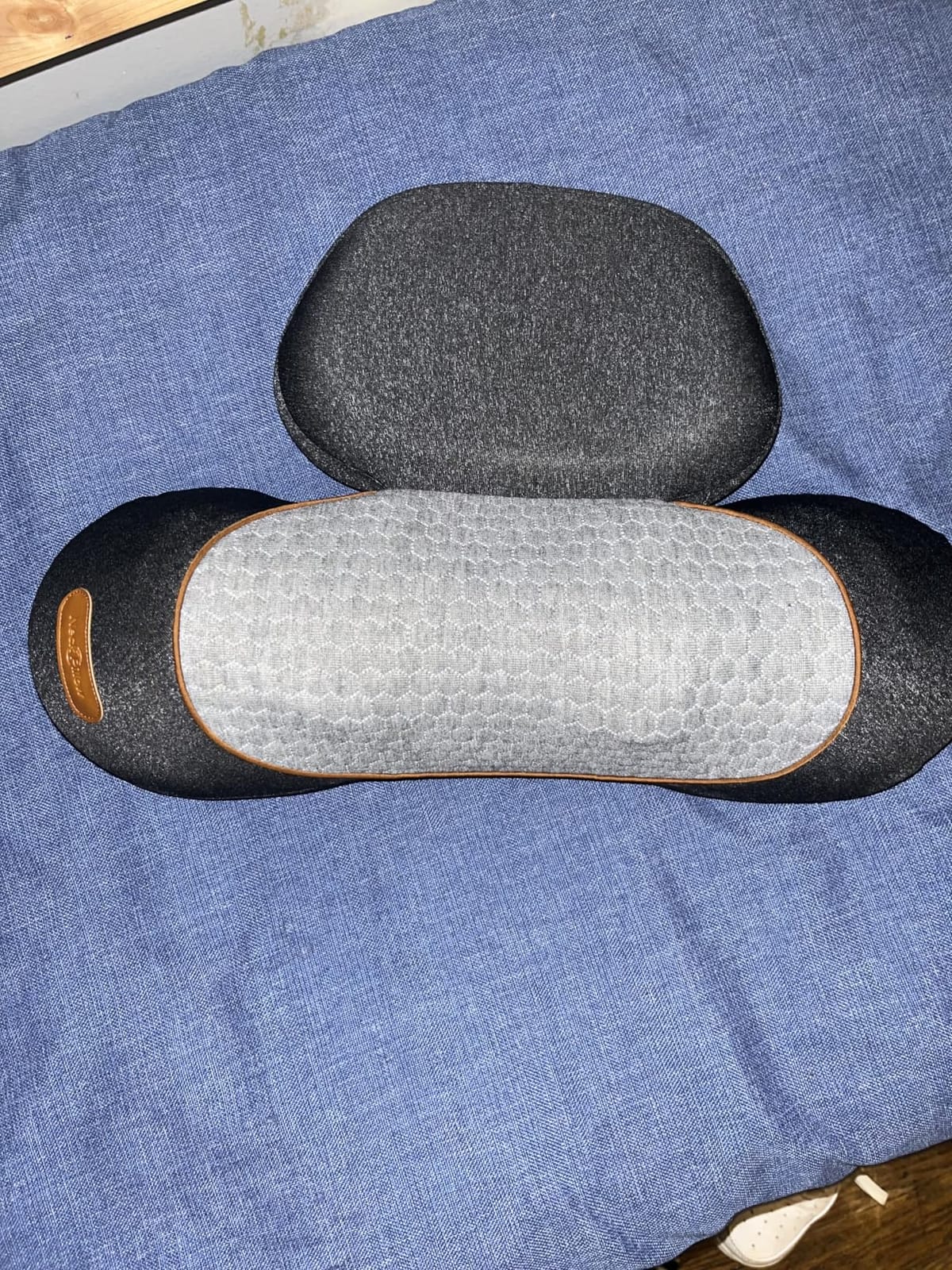3-in-1 Cordless Neck Massager Pillow with Heat, Vibration & Traction - Ergonomic Neck Pillow with USB-C Charging customer photo 1